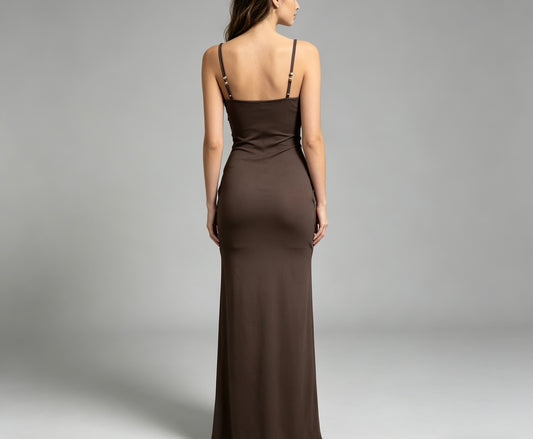 vestito lungo aperto ai fianchi - BERLY MODA