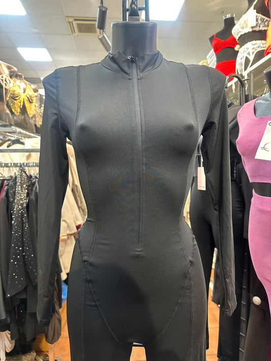 Tuta lungaJumpsuit Bodycon Total Black – Armatura di Classe