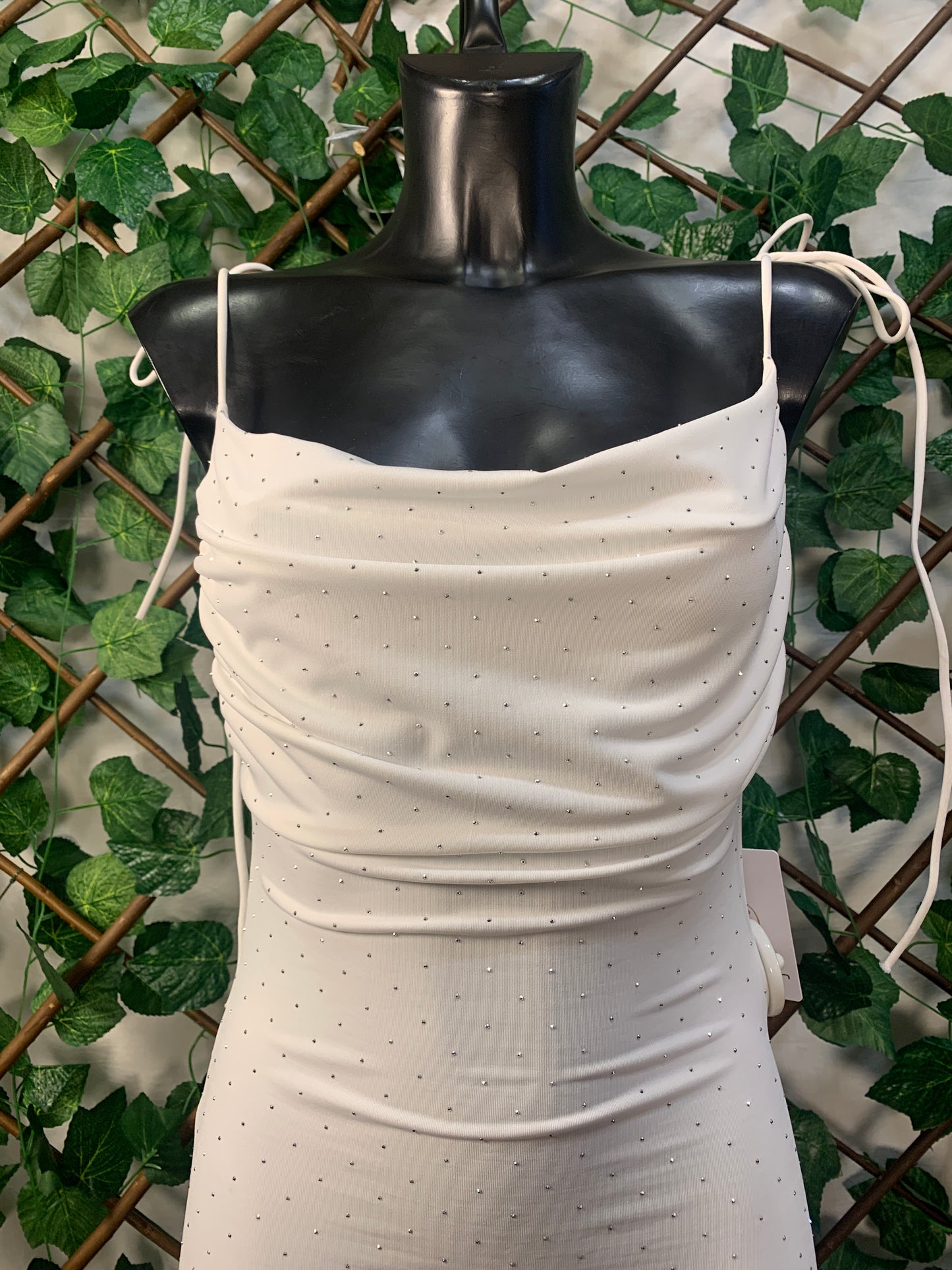 Flared One-Piece Jumpsuit with Glitter TU