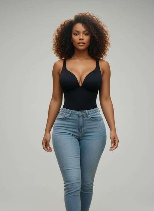 🍐 Hai fianchi morbidi e vuoi un body che modella senza schiacciare?
Il nostro body modellante a pera è pensato proprio per chi ha un corpo con curve nella parte bassa: snellisce i fianchi, sostiene la pancia, ma lascia spazio dove serve.
La parte superiore modella delicatamente il busto, mentre la parte inferiore ha più elasticità per adattarsi perfettamente a chi ha fianchi più larghi o cosce piene.
Disponibile in nero e beige per ogni tipo di outfit.