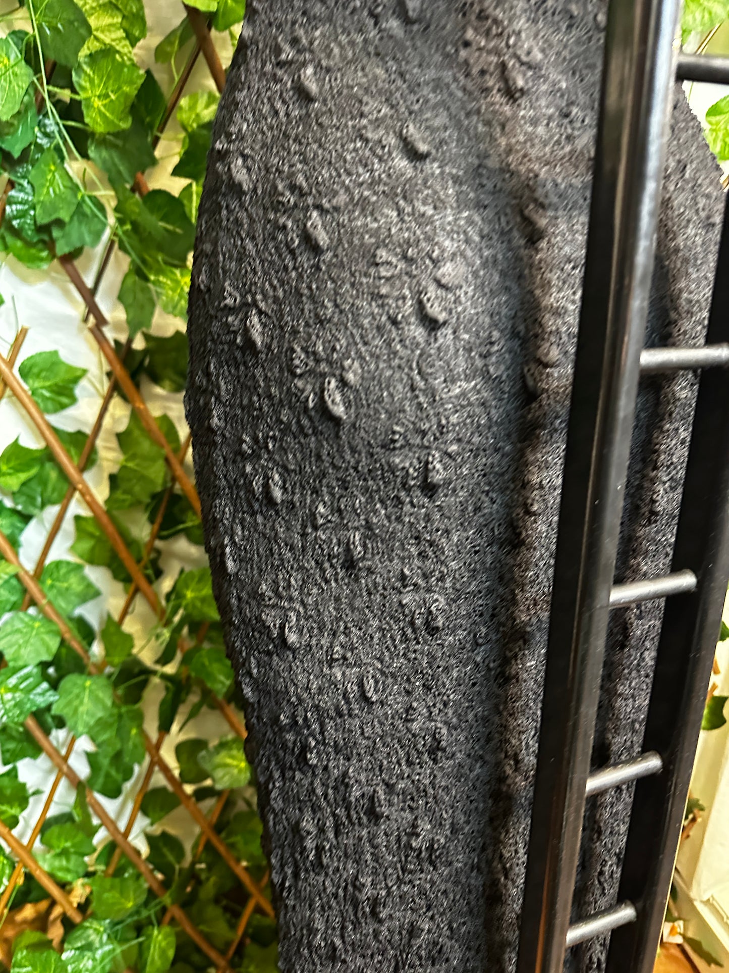 Crepe dress with golden shell detail