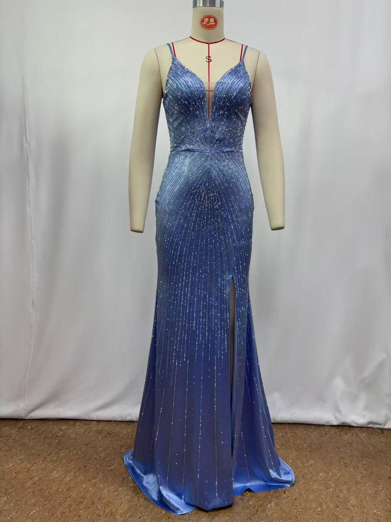 Vestito brillantinato lungo