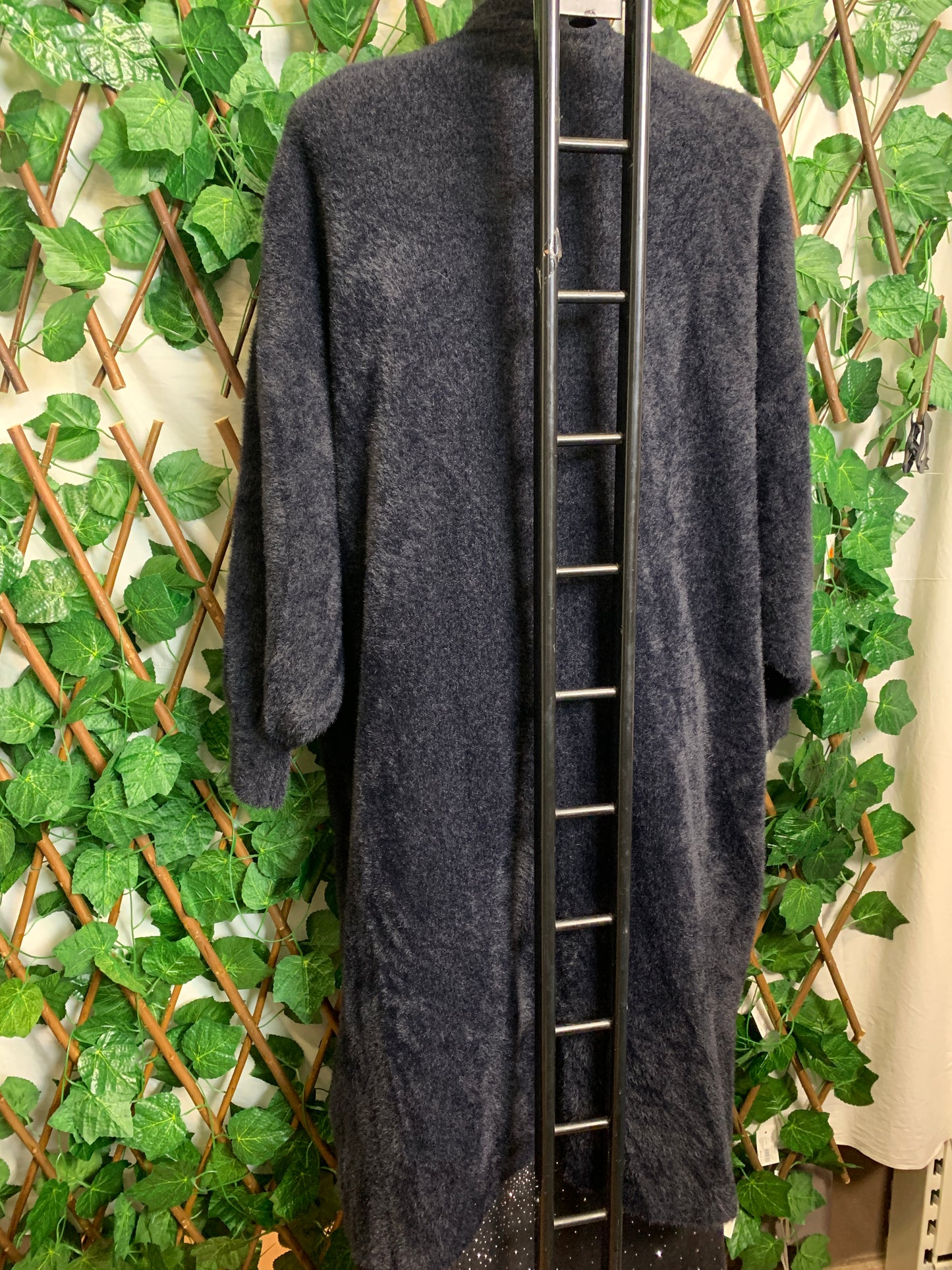 Cardigan lunga in peluche