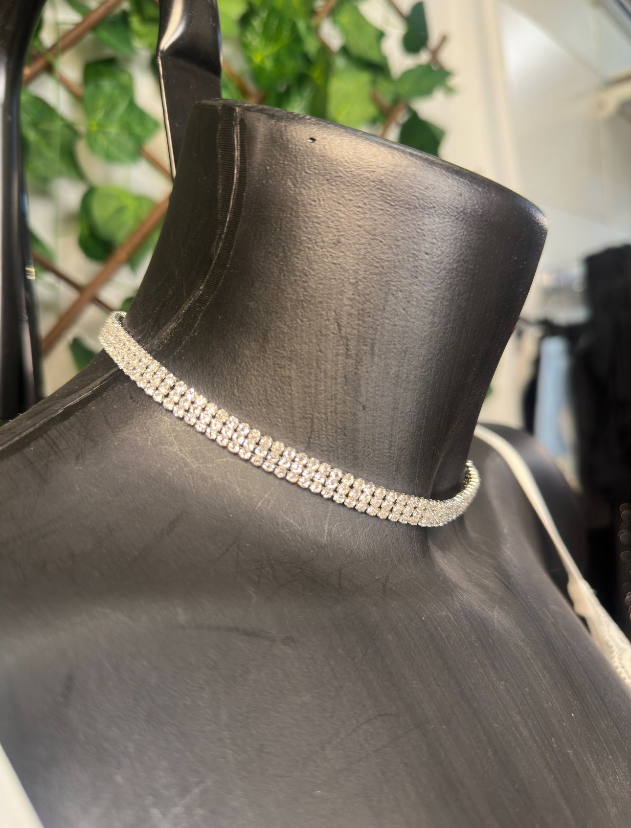 Choker with rhinestones