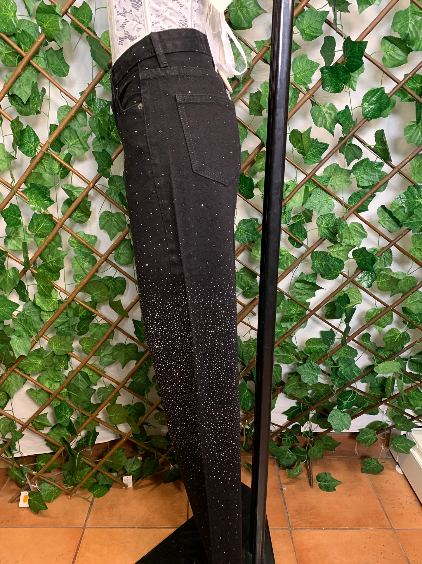 Glitter waterfall jeans