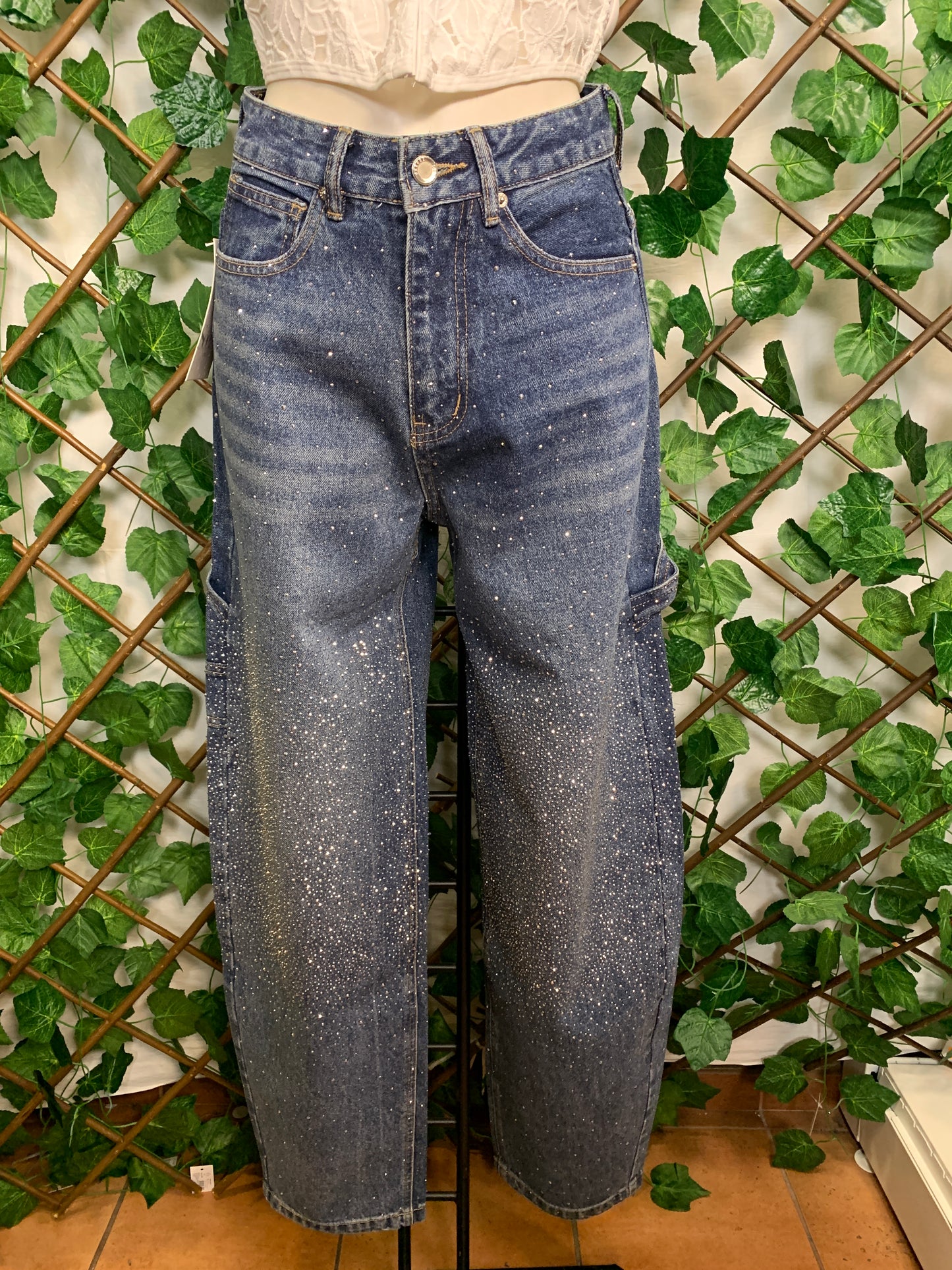 Jeans ballon scintillio Brillantinato