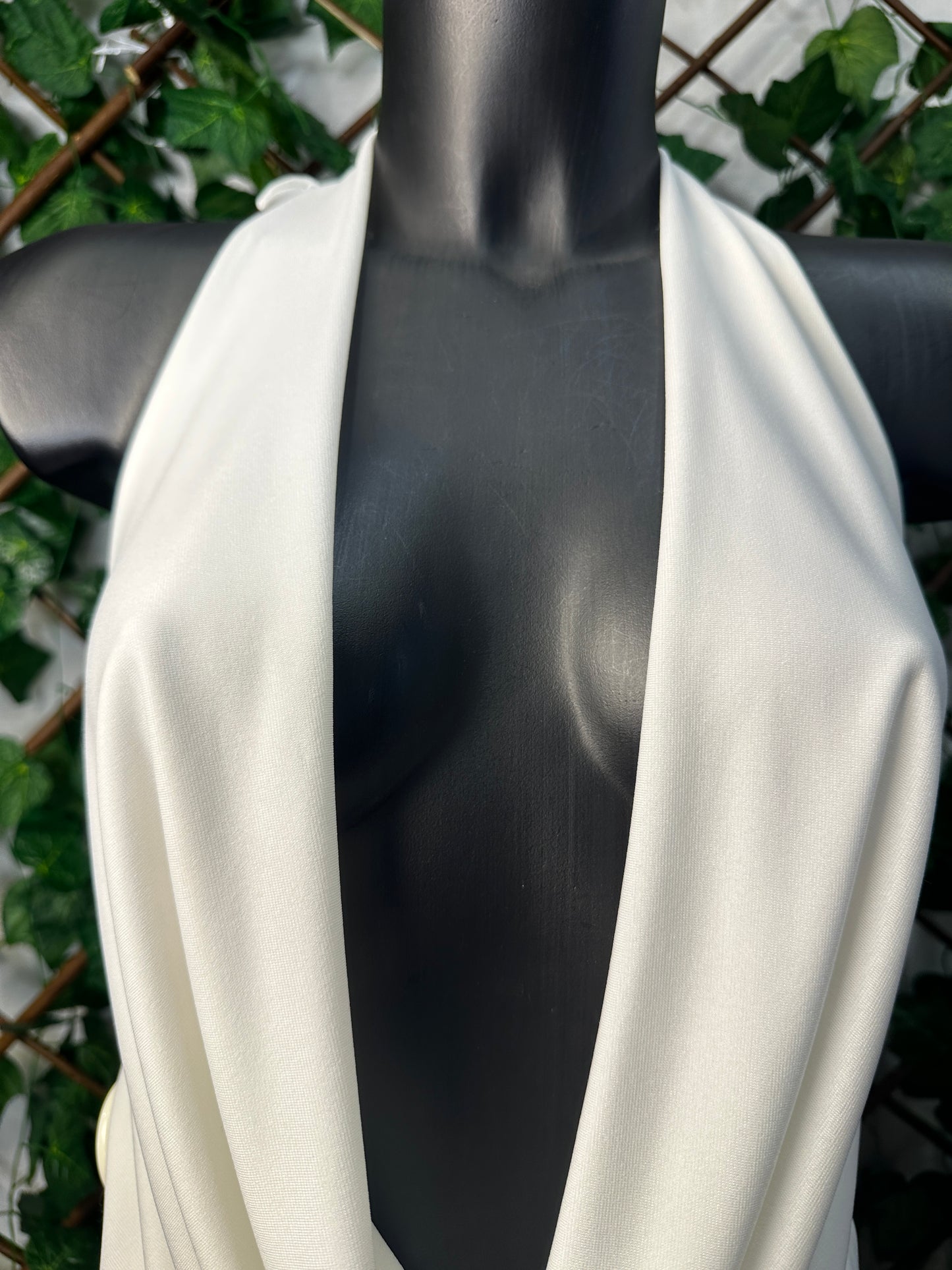 Vestito Scollatura Cascata – Effetto Drappeggio e Gonna Svasata | Taglia Unica