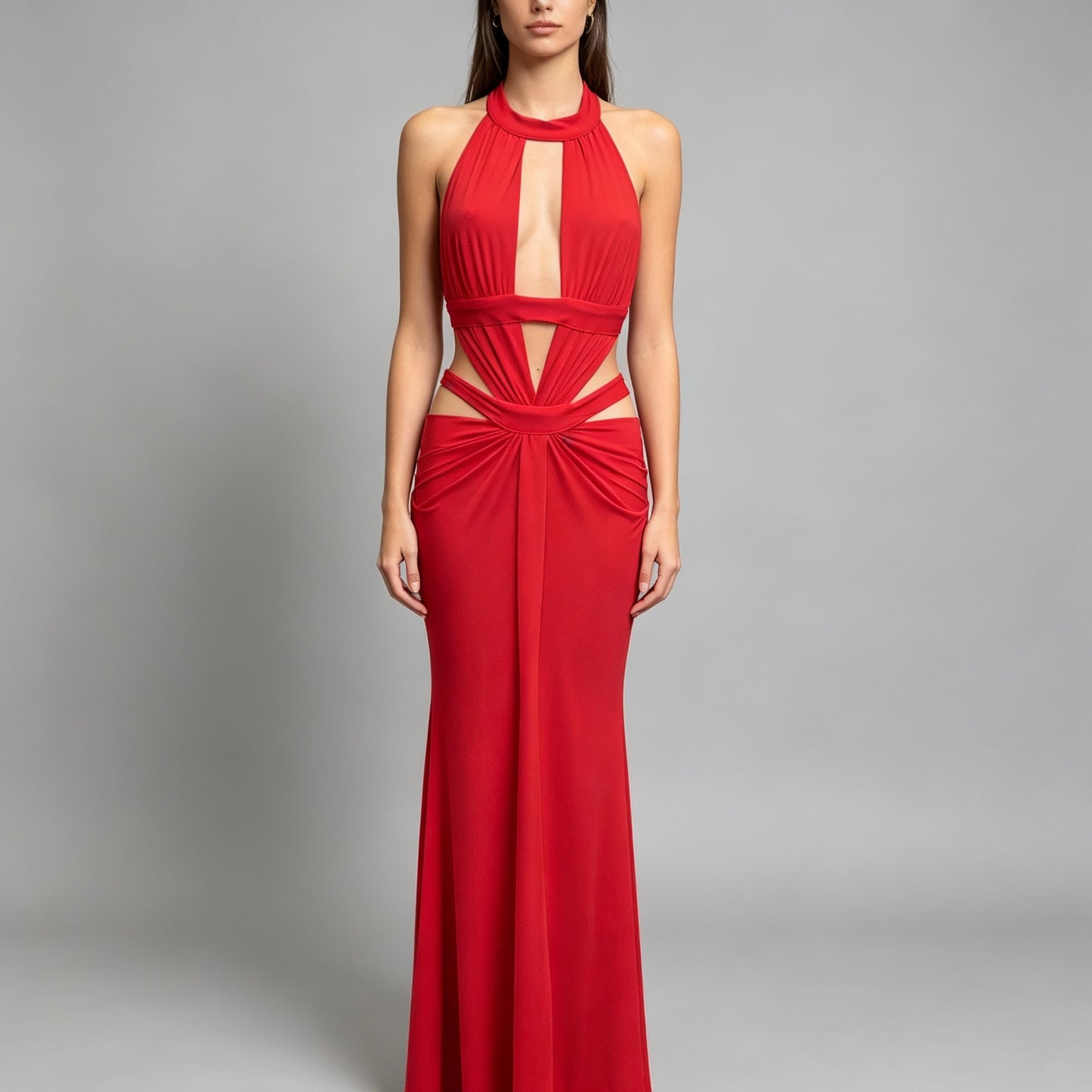 Vestito lungo con cut-out - BERLY MODA 
