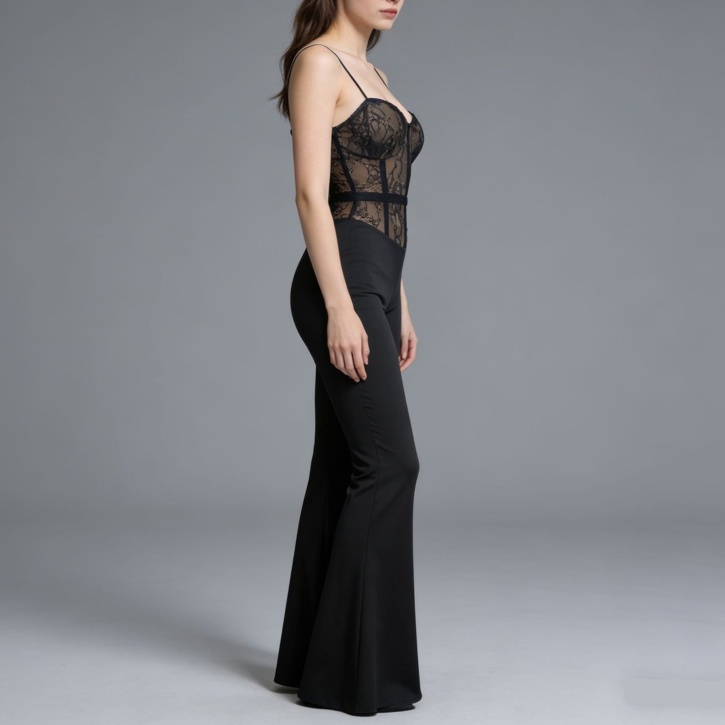 Tuta lunga con coppa in pizzo - BERLY MODA 