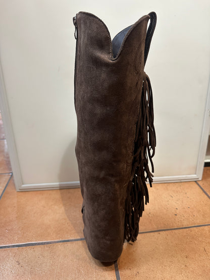 Stivali Cowboy Scamosciati con Frange – SPIRITO SELVAGGIO 🤠🔥