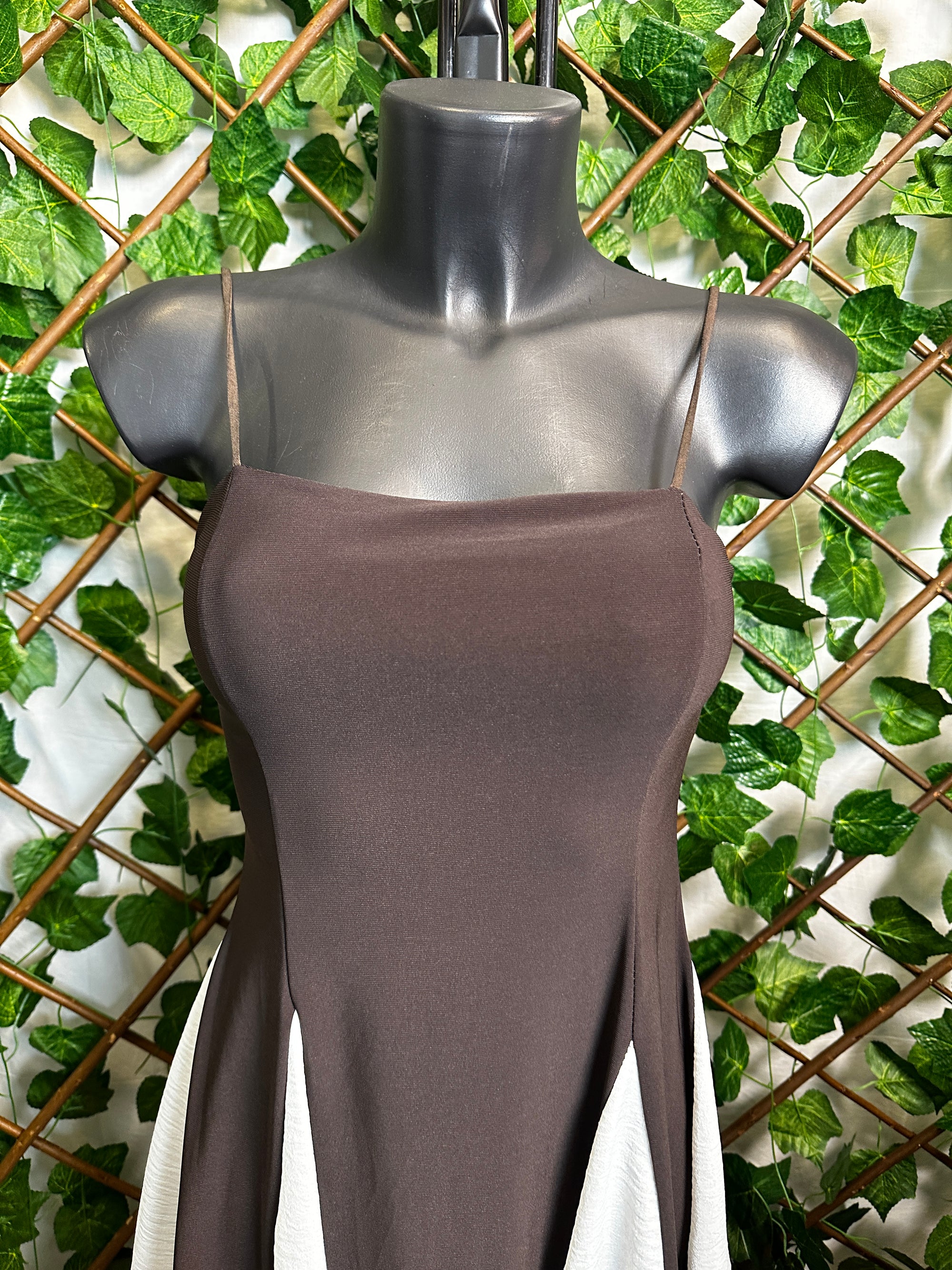 Vestito corto elasticizzato a due colori