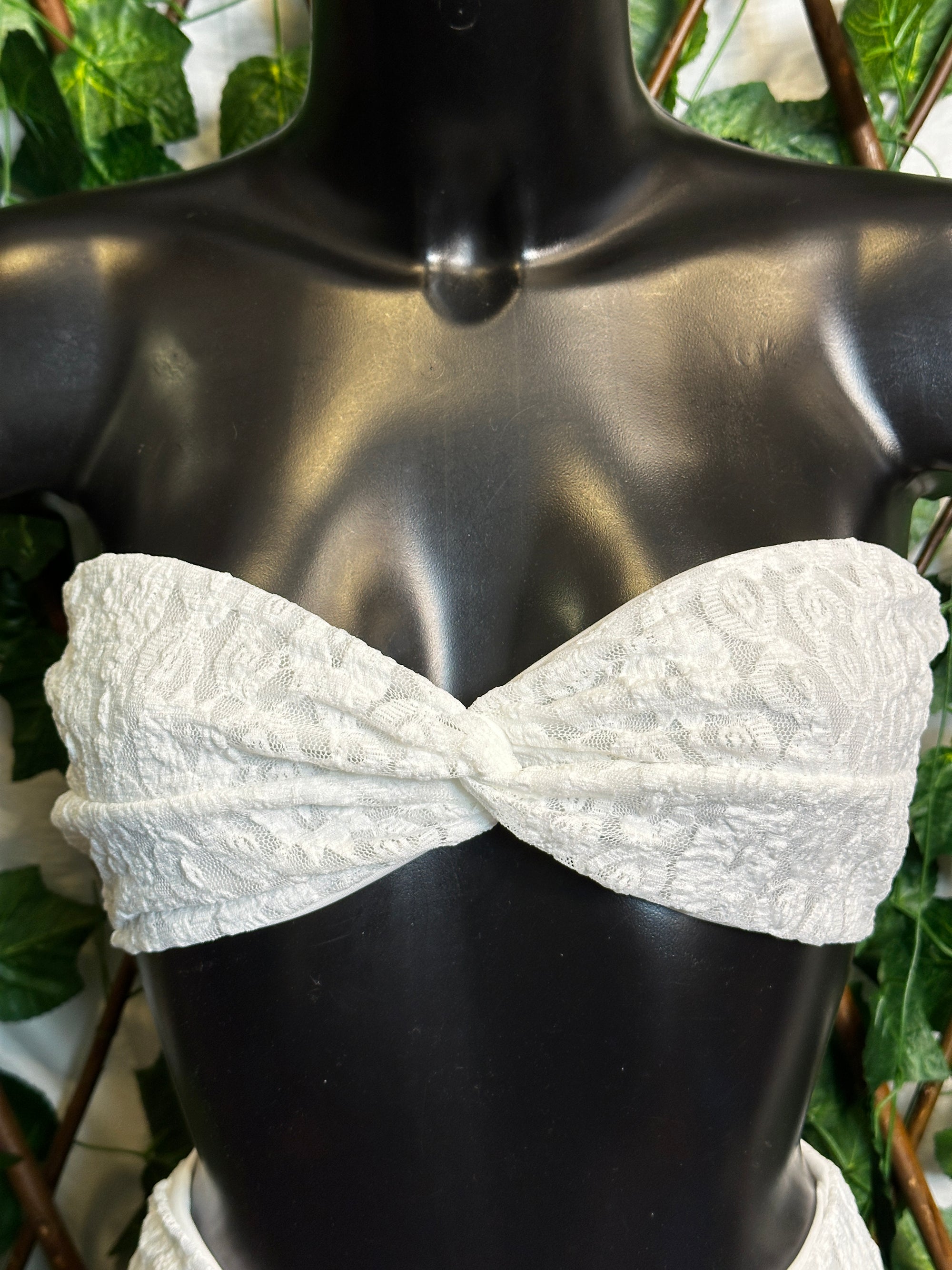 Modello crepe: completo top a fascia e gonna lunga | taglia unica