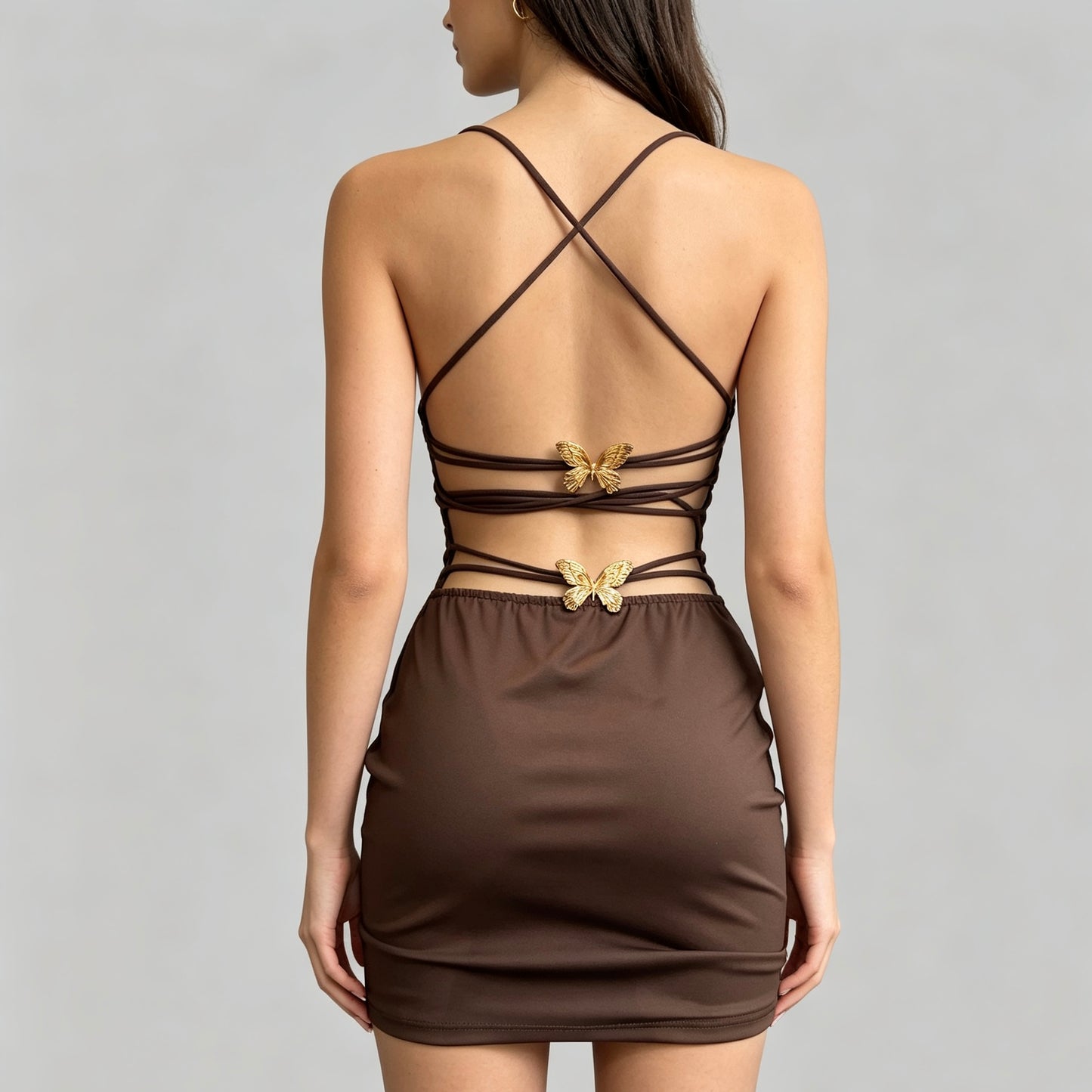 Vestito corto con le farfalle - BERLY MODA 