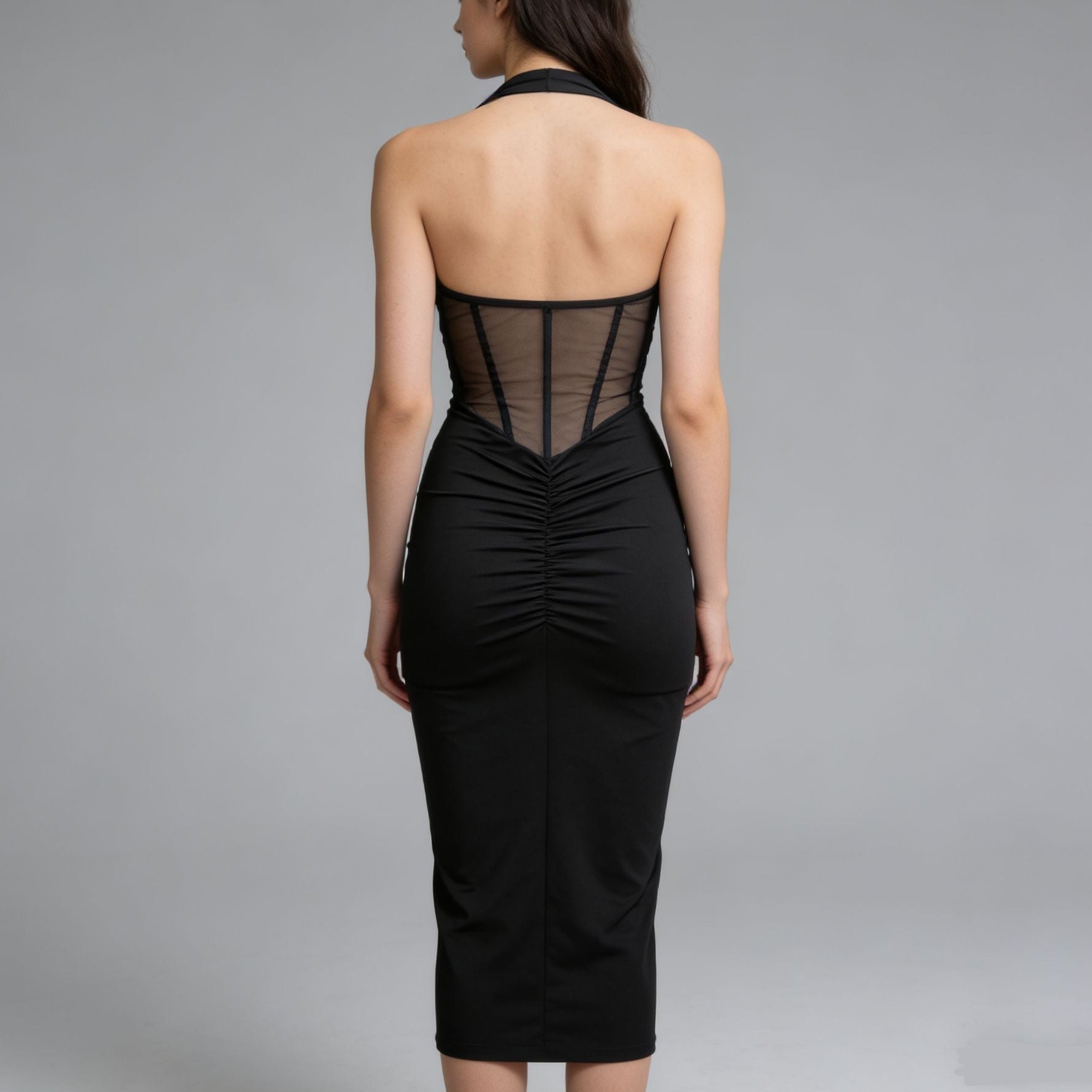 Vestito con top trasparente - BERLY MODA 