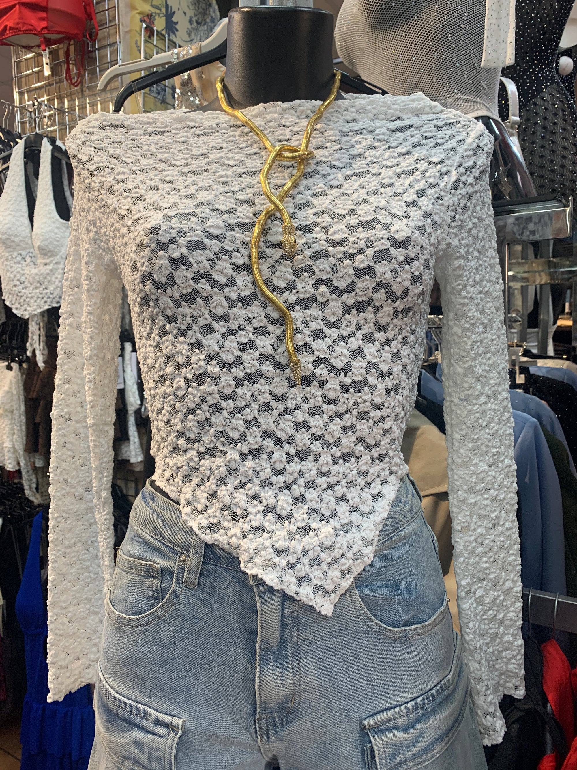 Top asimmetrico in crepe