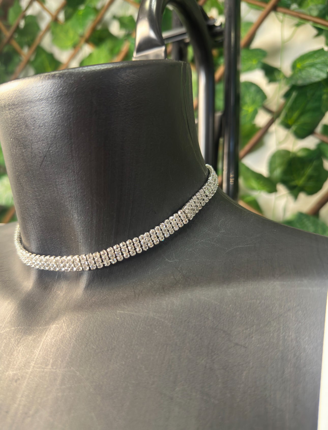 Choker with rhinestones
