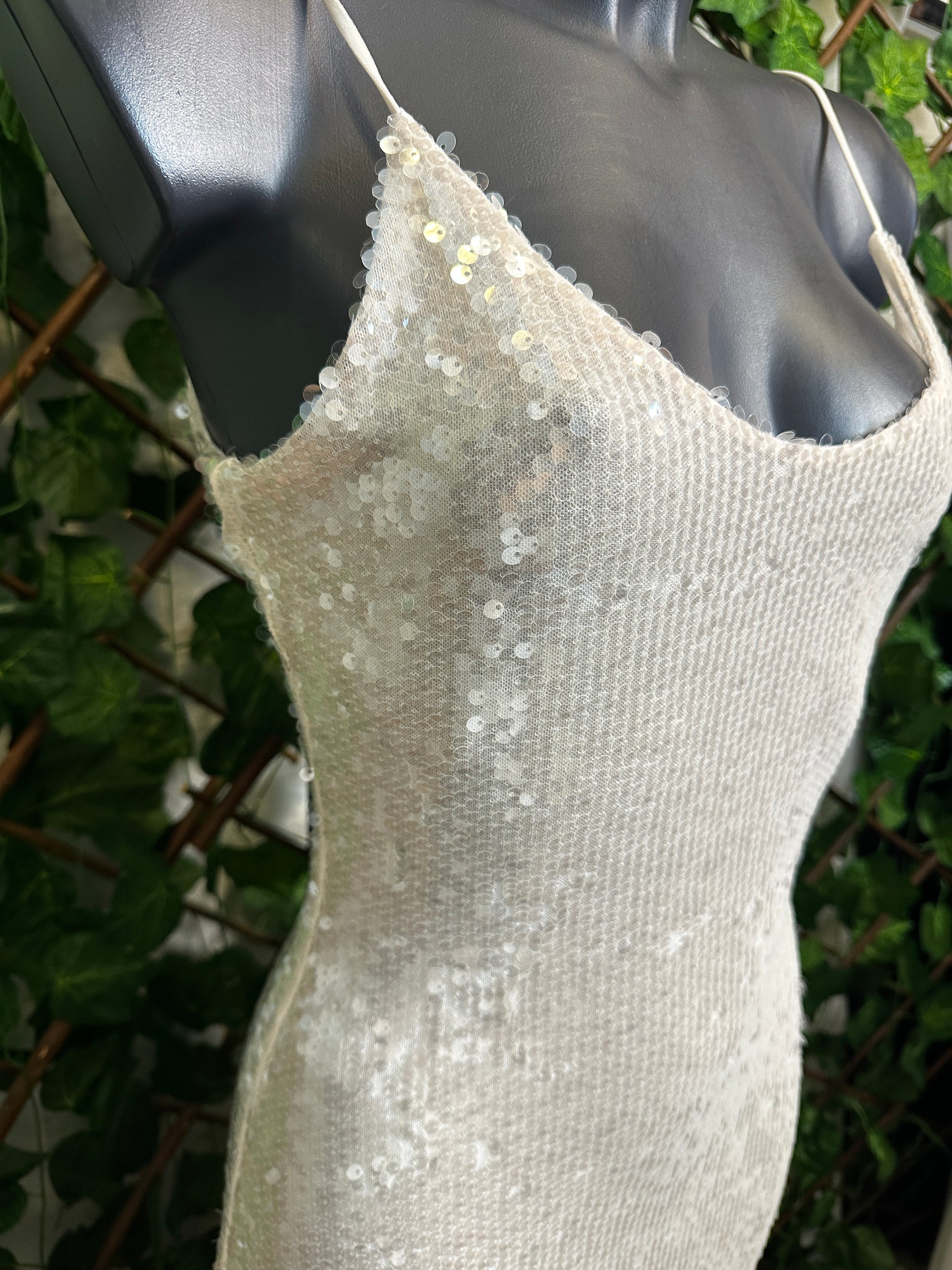 Vestito lungo elegante con le paillettes