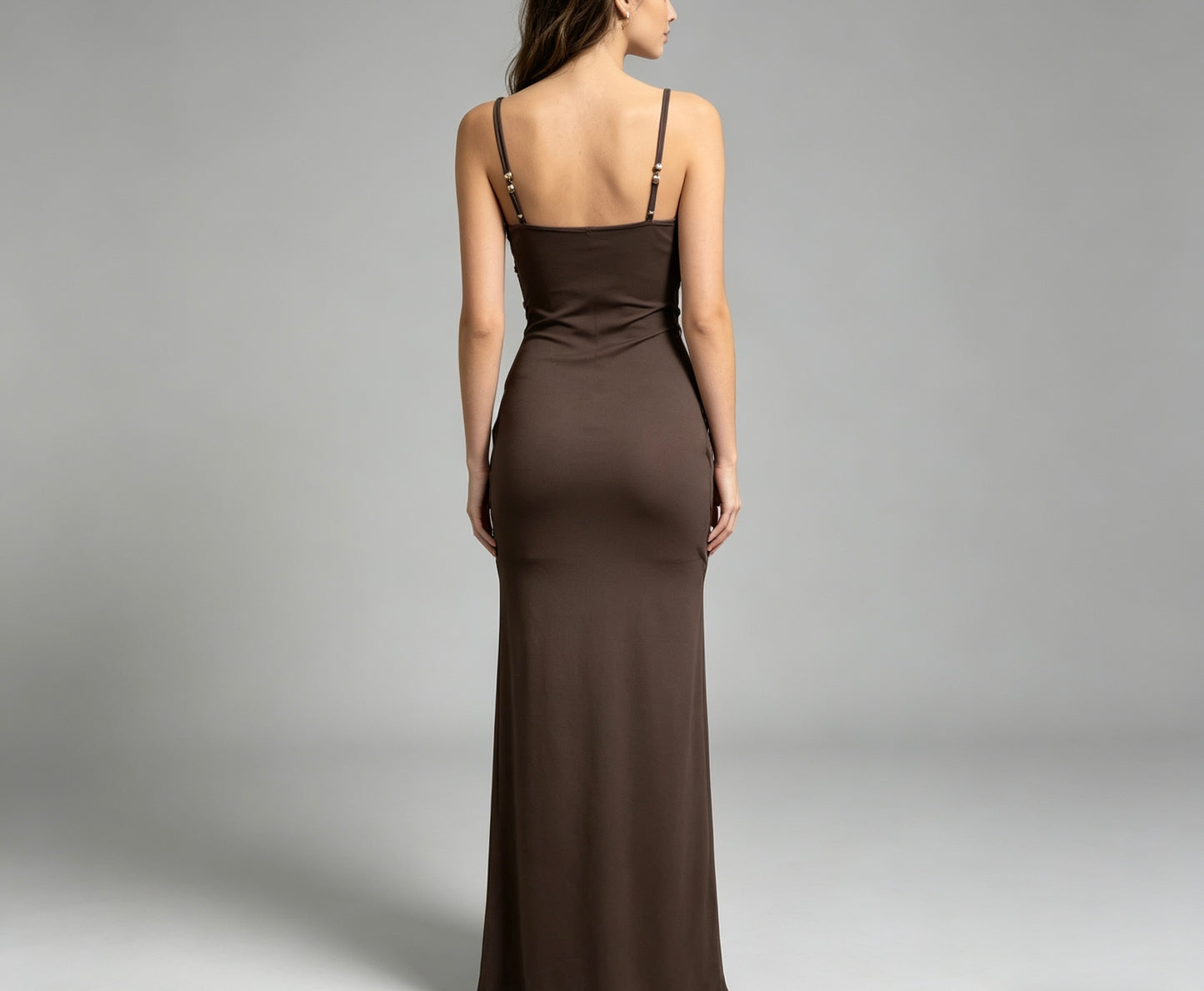 vestito lungo aperto ai fianchi - BERLY MODA 