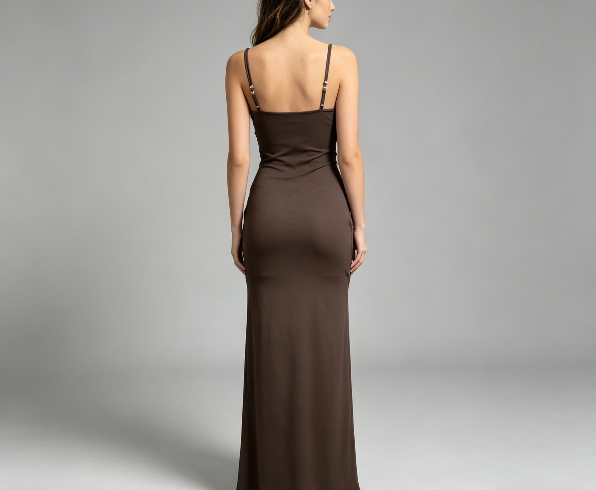 vestito lungo aperto ai fianchi - BERLY MODA 