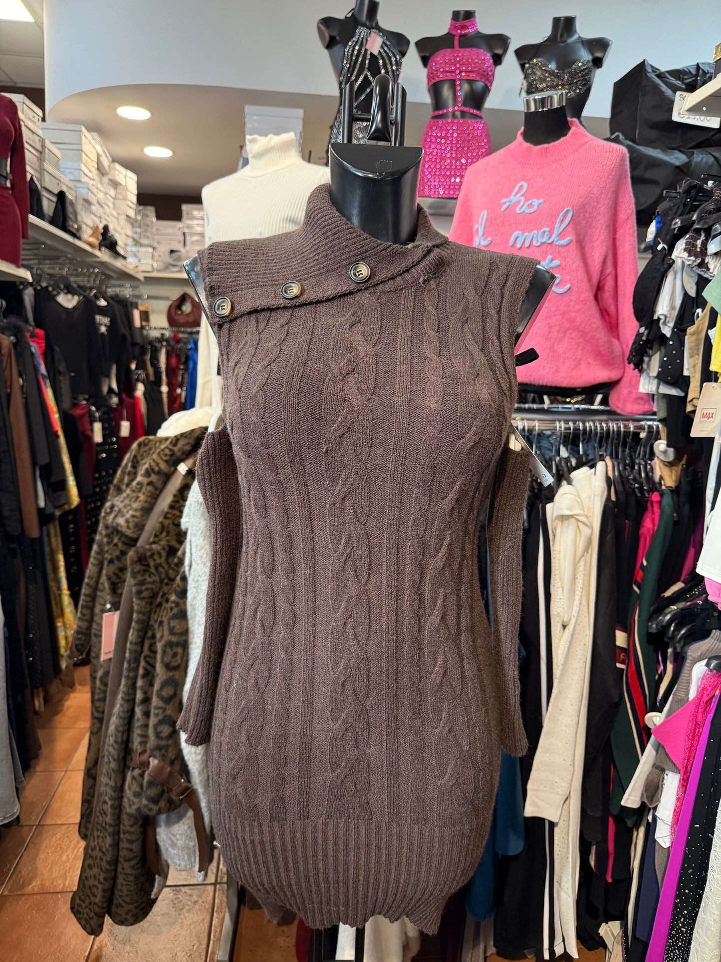 Knitted mini dress with split sleeves – MYSTERIOUS GLACIAL ❄️🔥