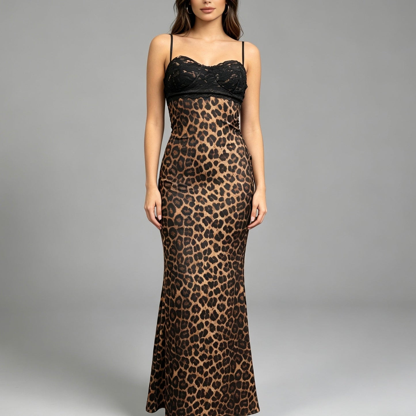 Vestito lungo leopardato - BERLY MODA 