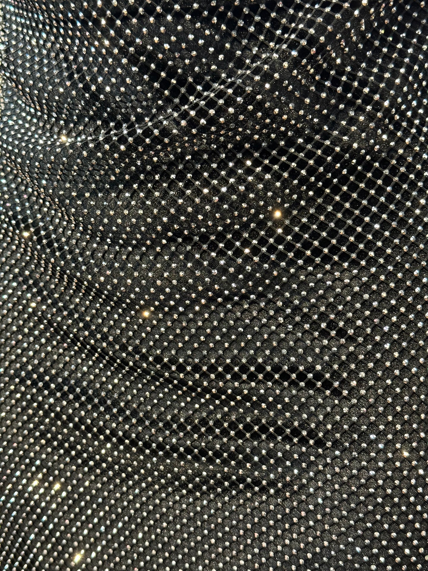 Mini-abito in rete metallica con strass – DISCOTECA ETERNA 💎✨