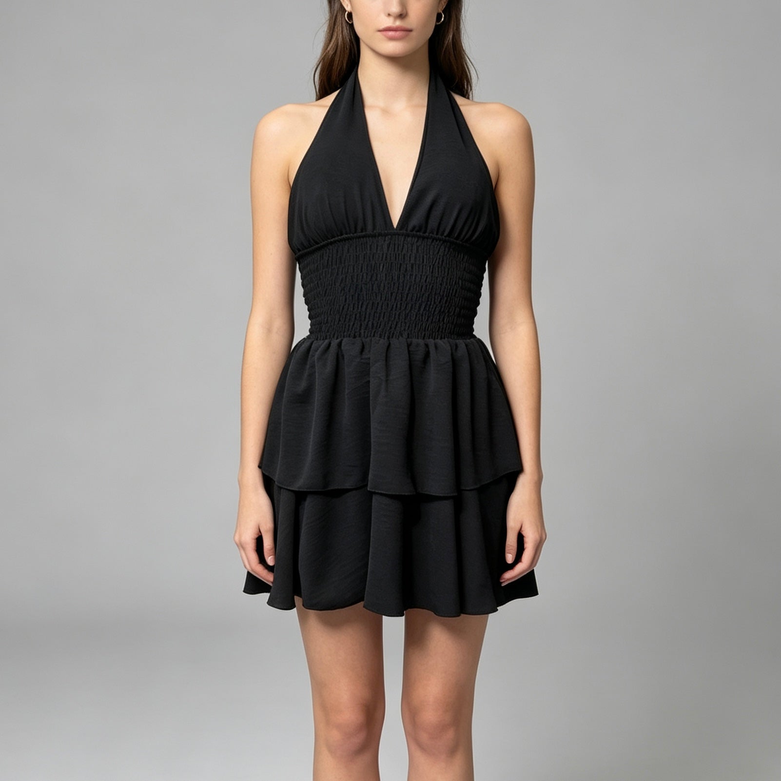 Vestito corto a balze - BERLY MODA 