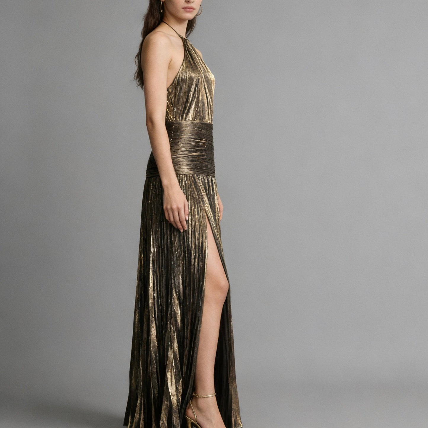 Vestito lungo con spacco - BERLY MODA 