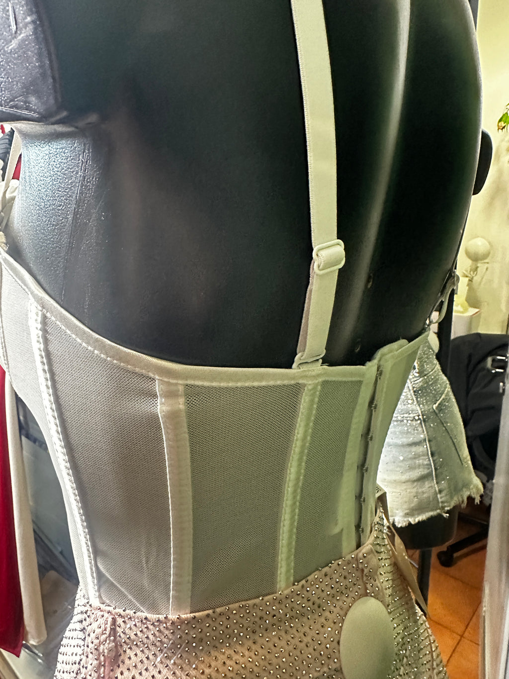 Top corpetto steccato