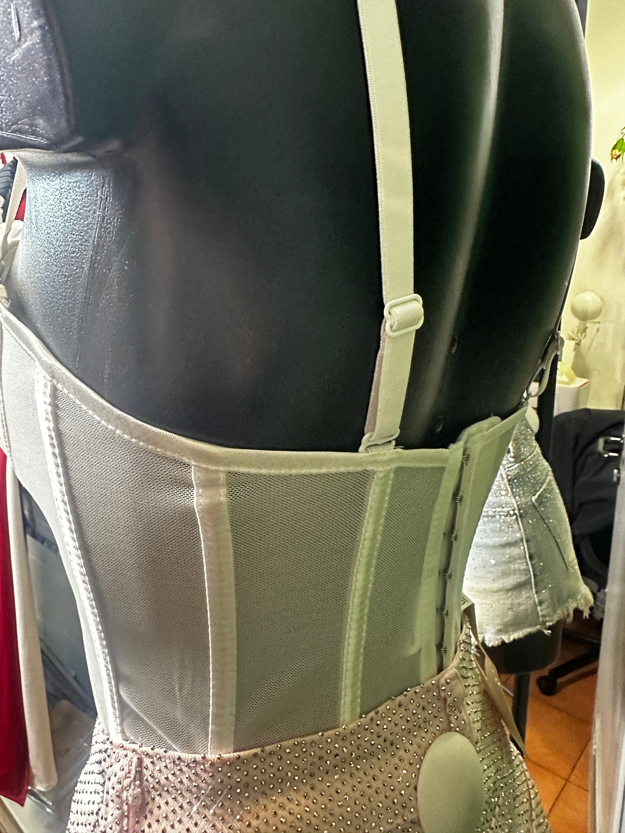 Top corpetto steccato