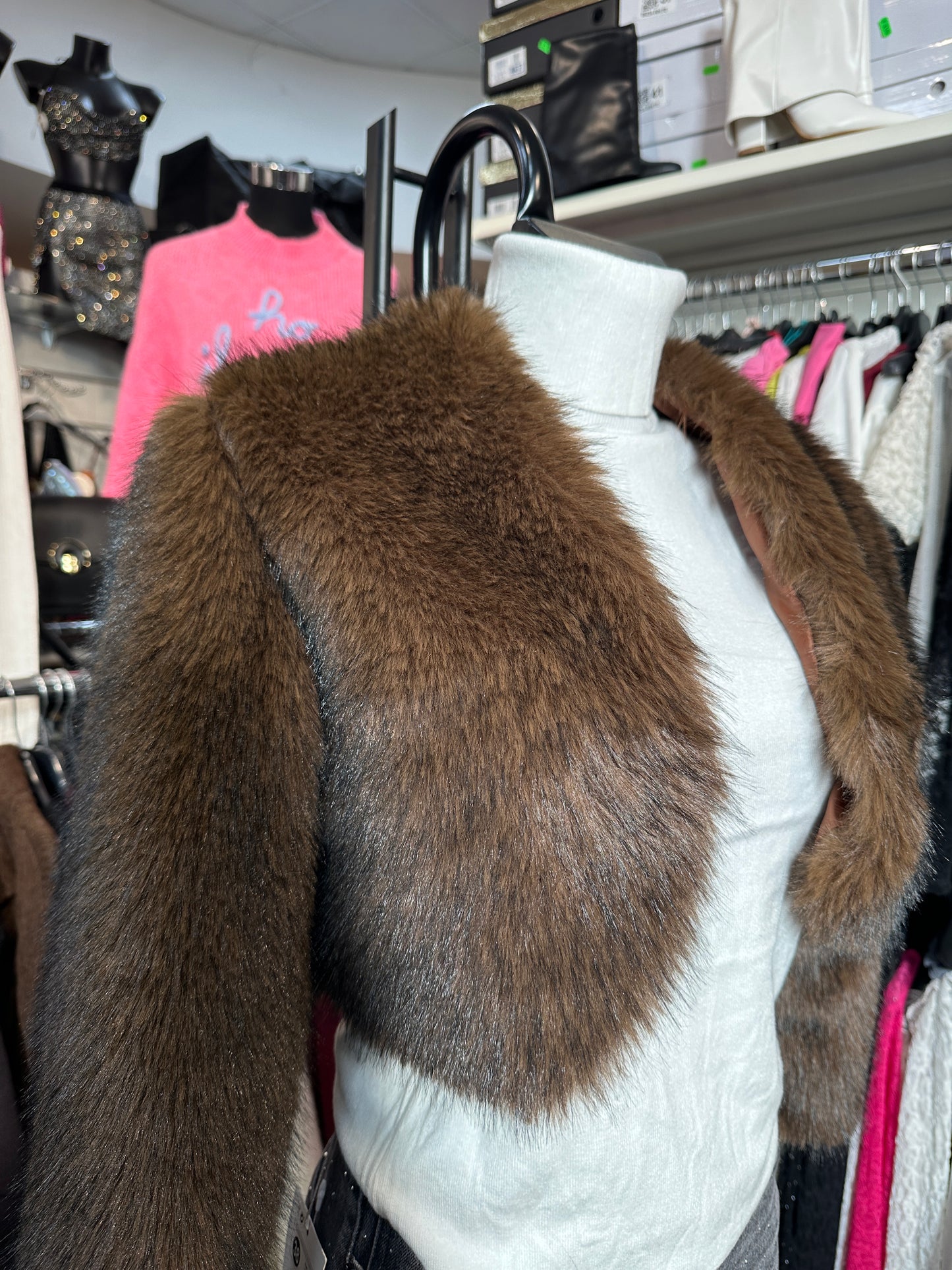 Bolero in pelliccia ecologica corto – LUXURY FATALE 👑🔥