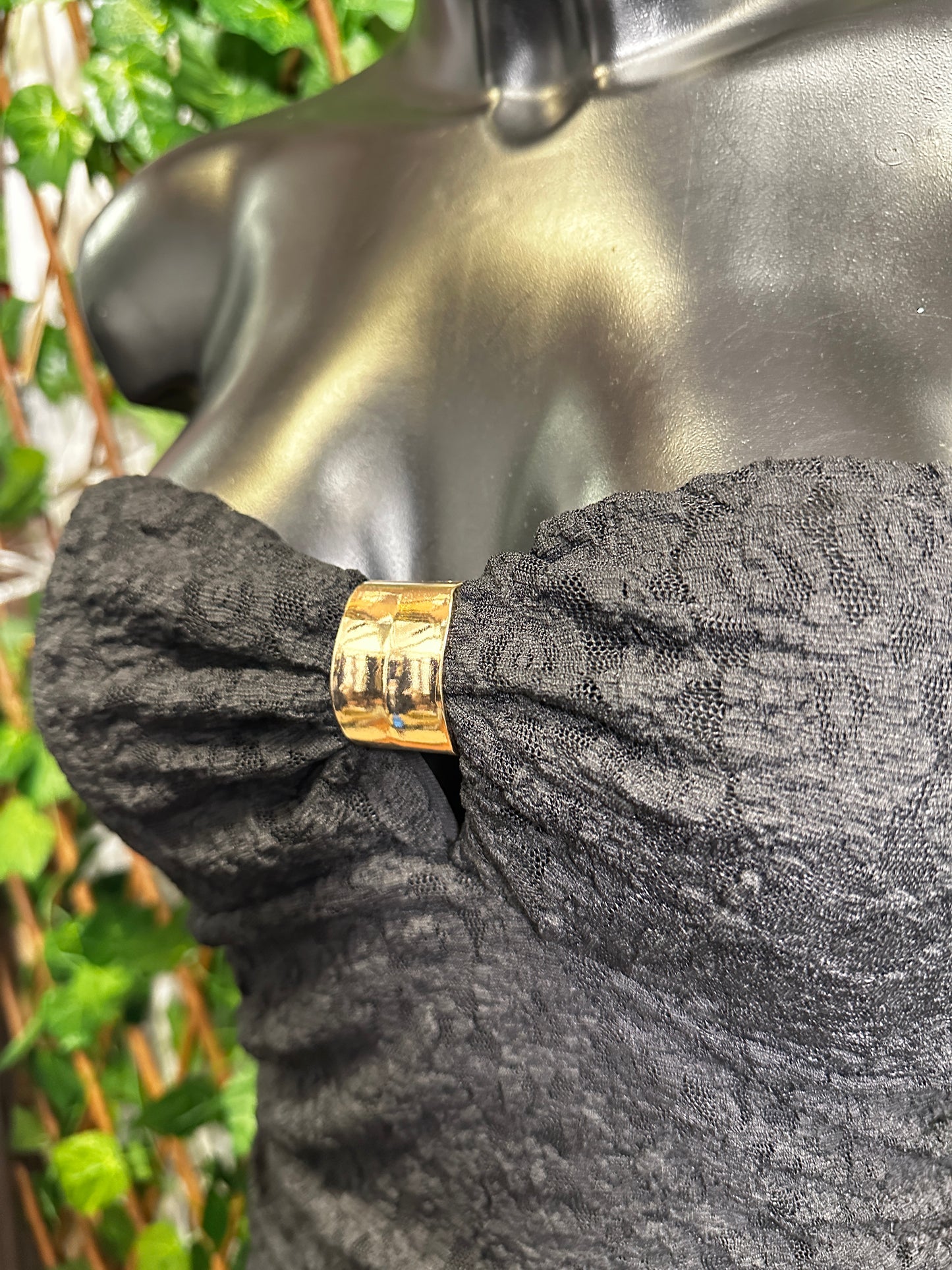 Modello crepe: vestito lungo elasticizzato con le coppe | taglia unica