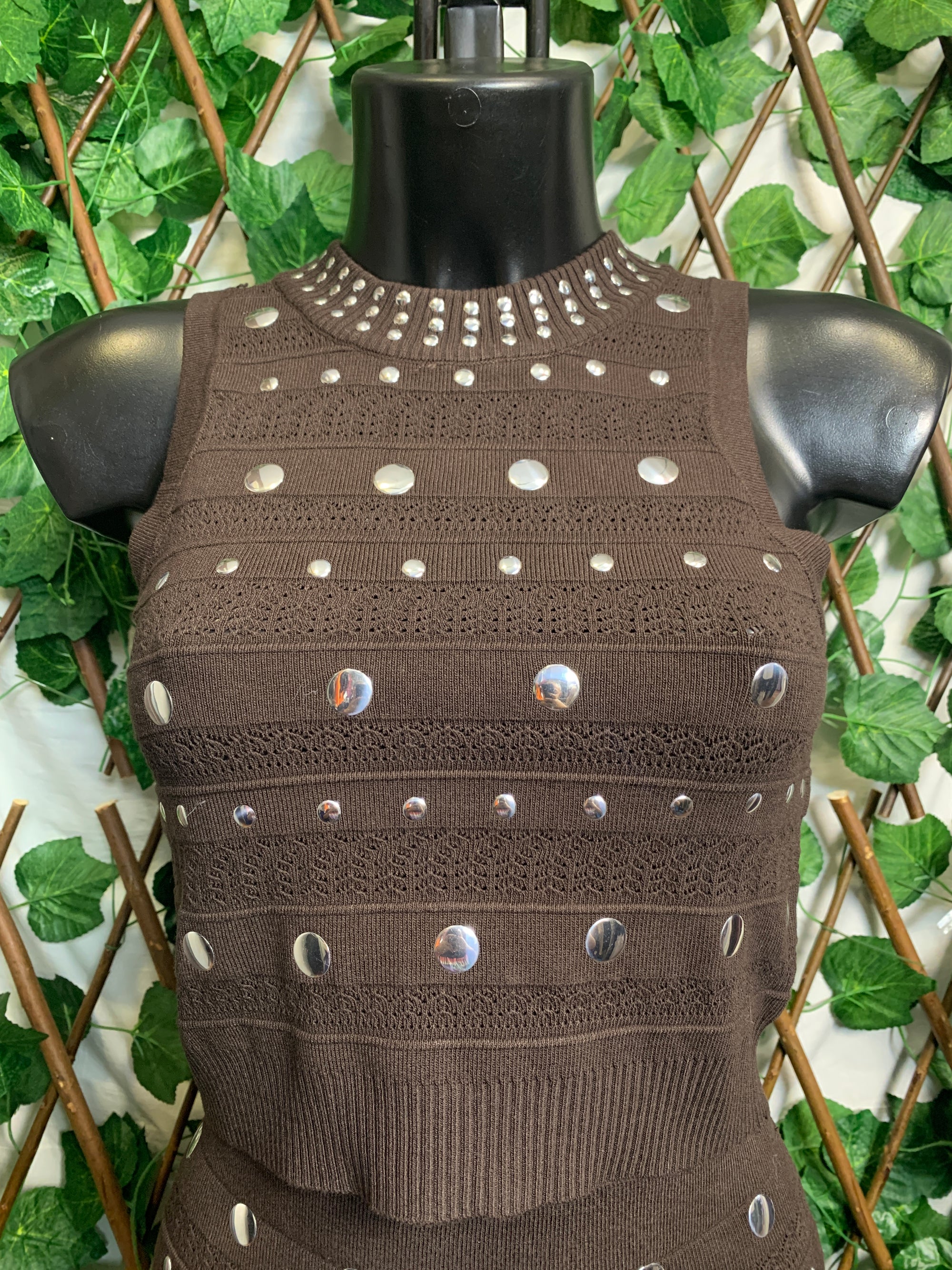 Long skirt set with studs