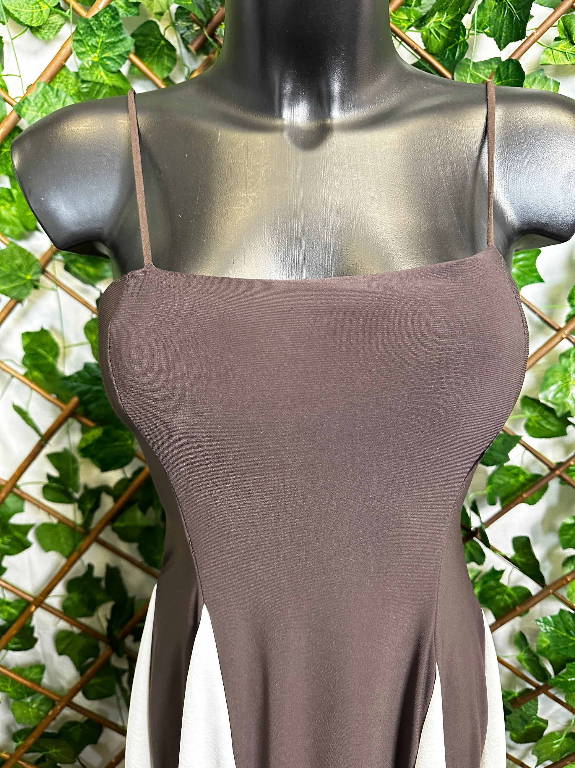 Vestito lungo elasticizzato a due colori - BERLY MODA 