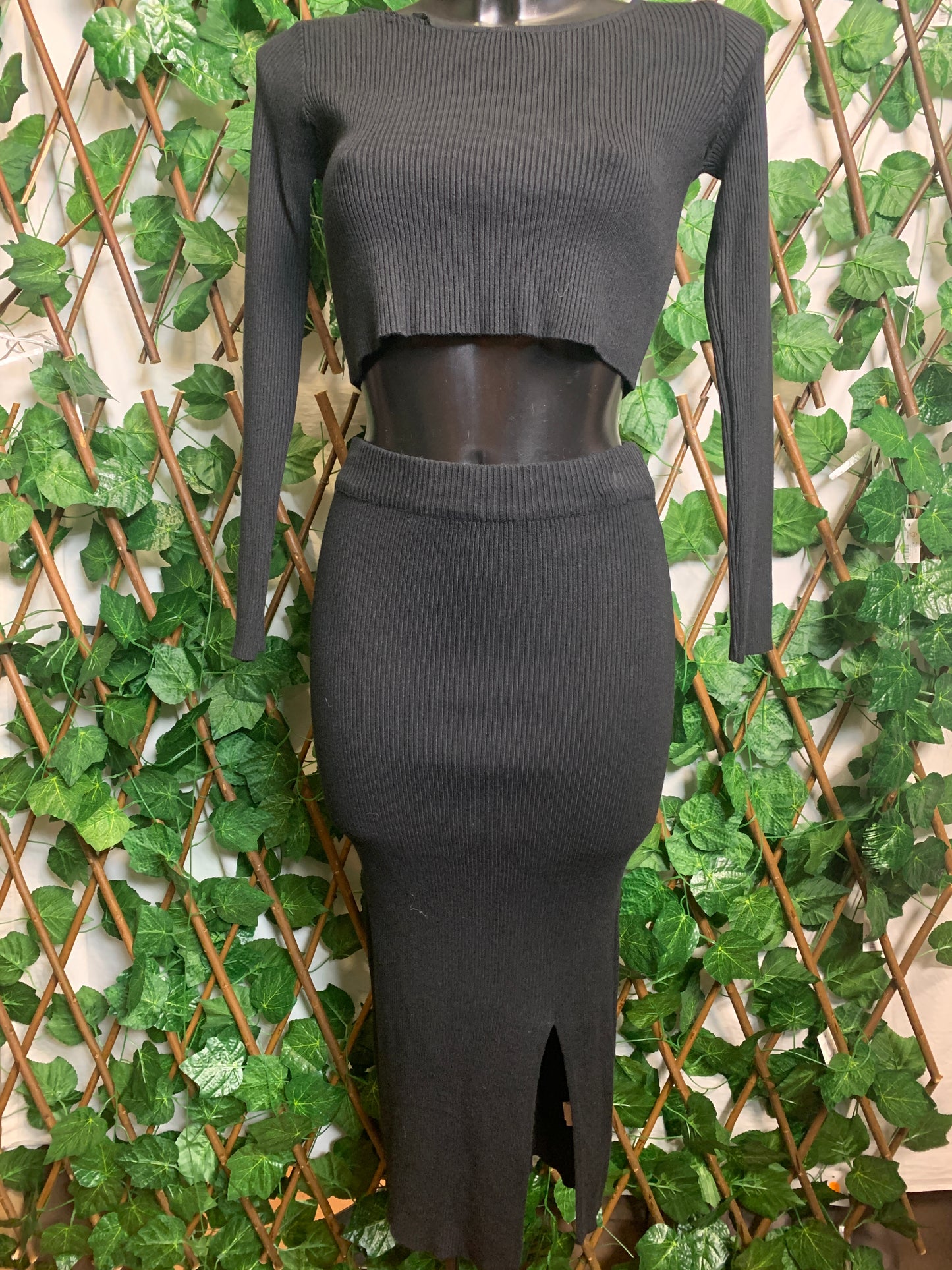 Completo in maglia a gonna lunga