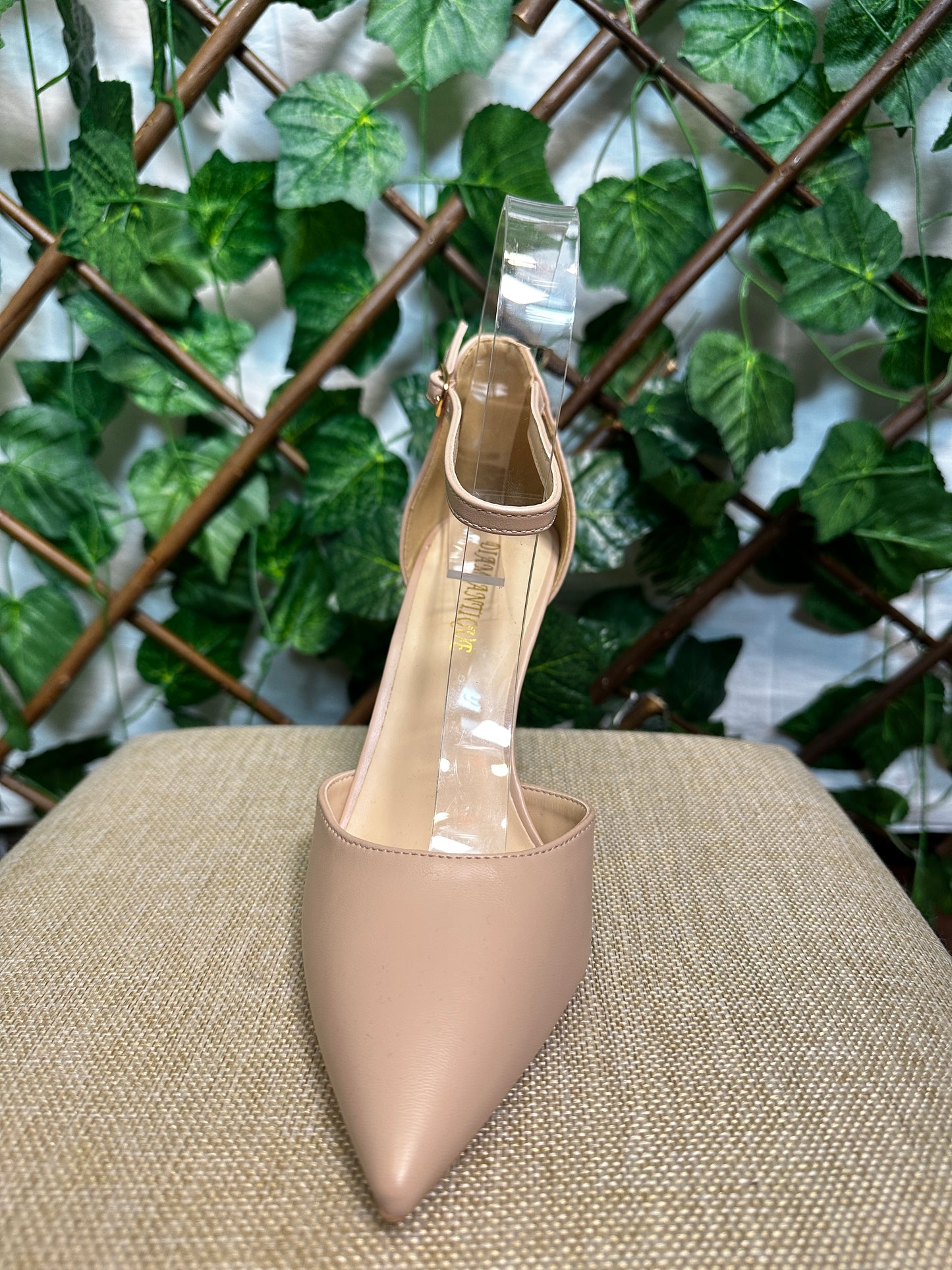 Matte heels with strap (4.5 inch heel)