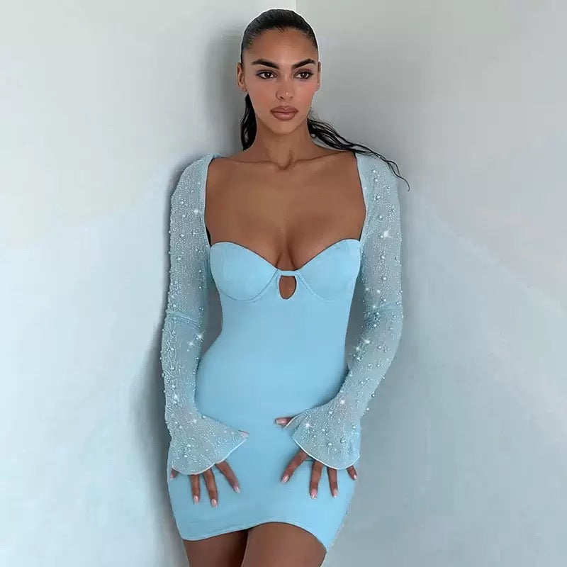 Vestito corta con le perle