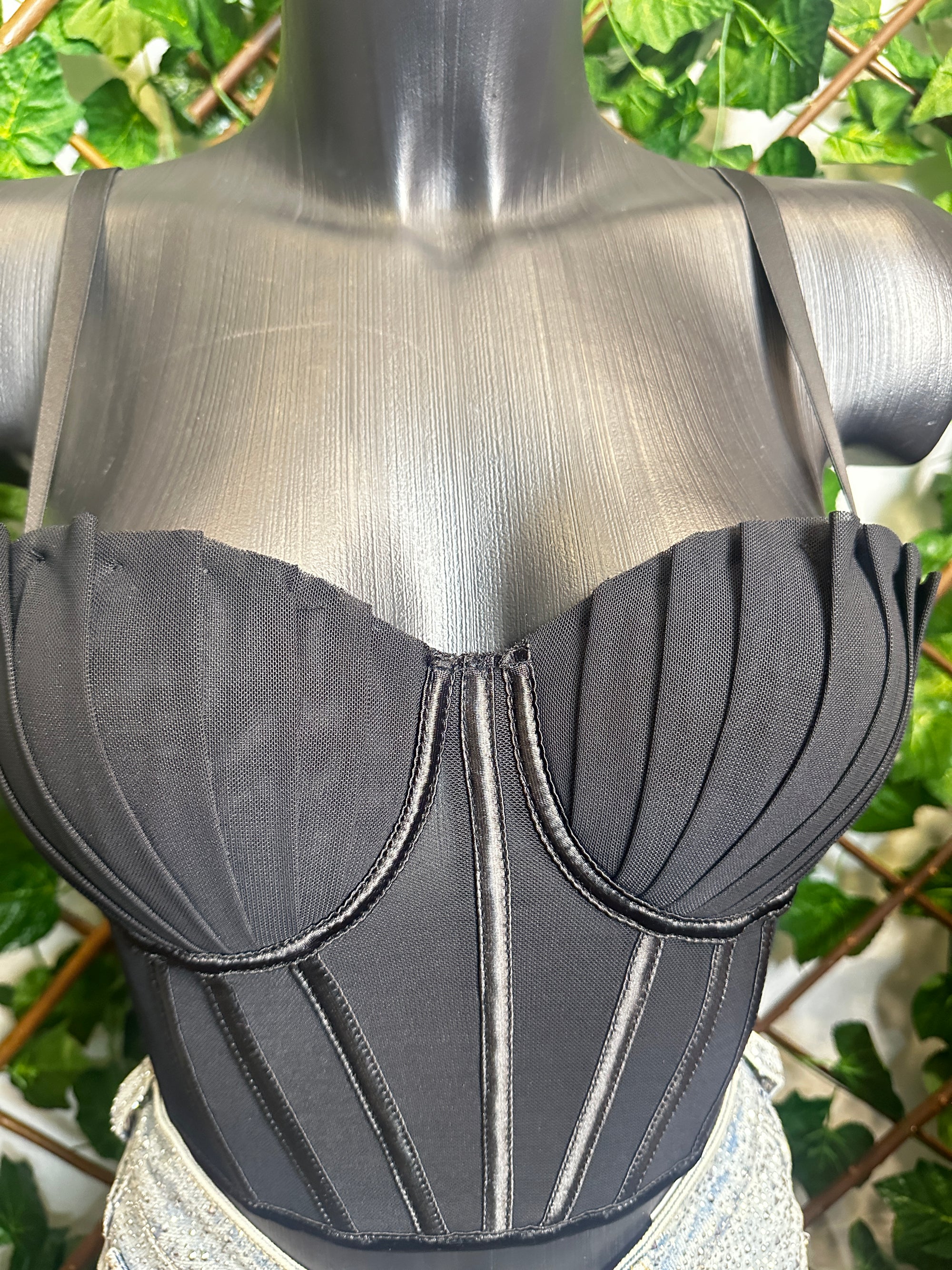 Top corpetto steccato