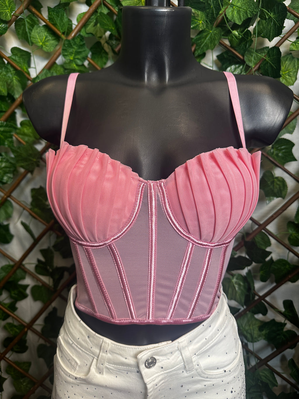 Top corpetto steccato