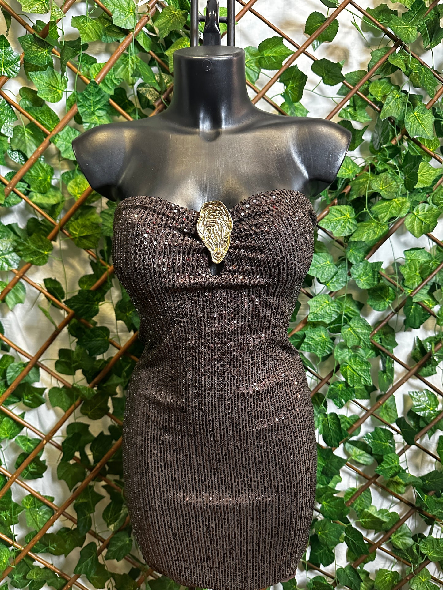 Fascia elasticizzata con dettaglio dorato in paillettes | taglia unica