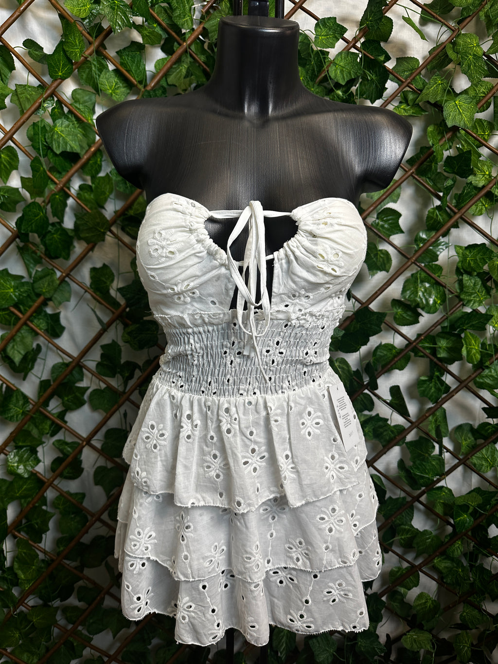 Vestito corto estivo sangallo