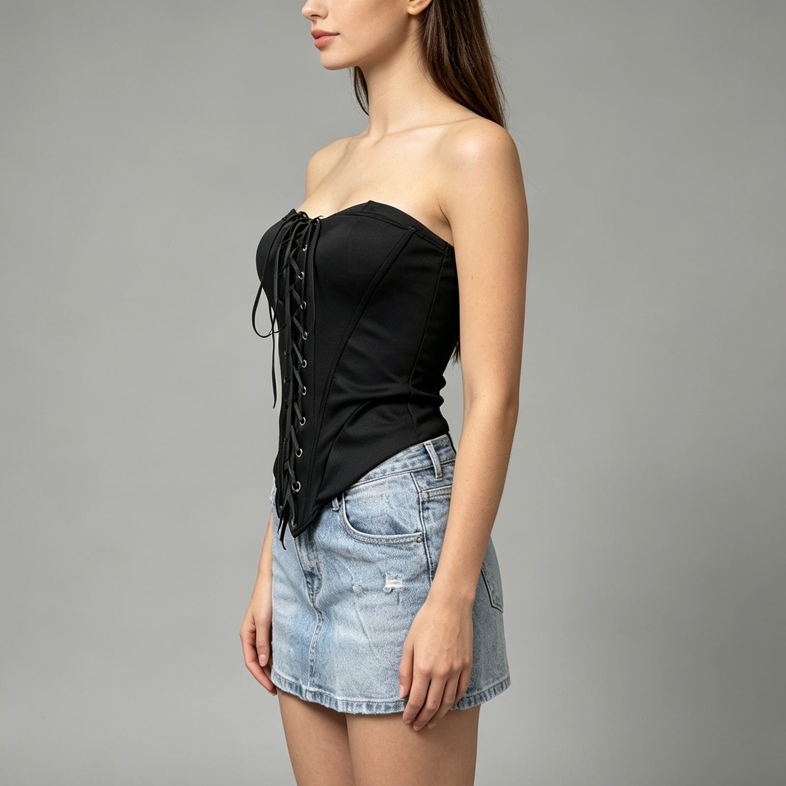 Corsetto con i laci davanti e dietro - BERLY MODA 