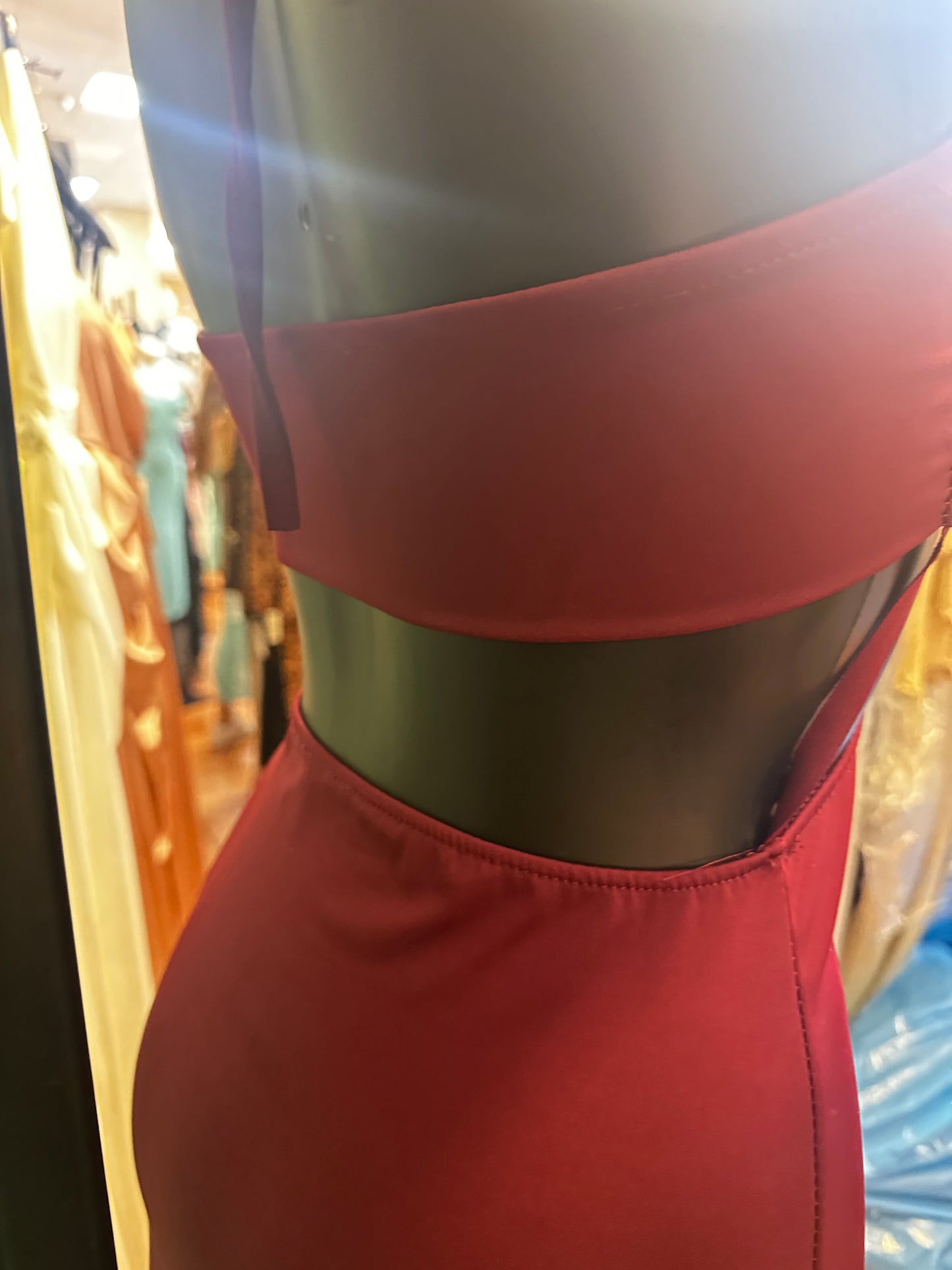 Dress with cut-out detail and silver circle detail and open back | one size