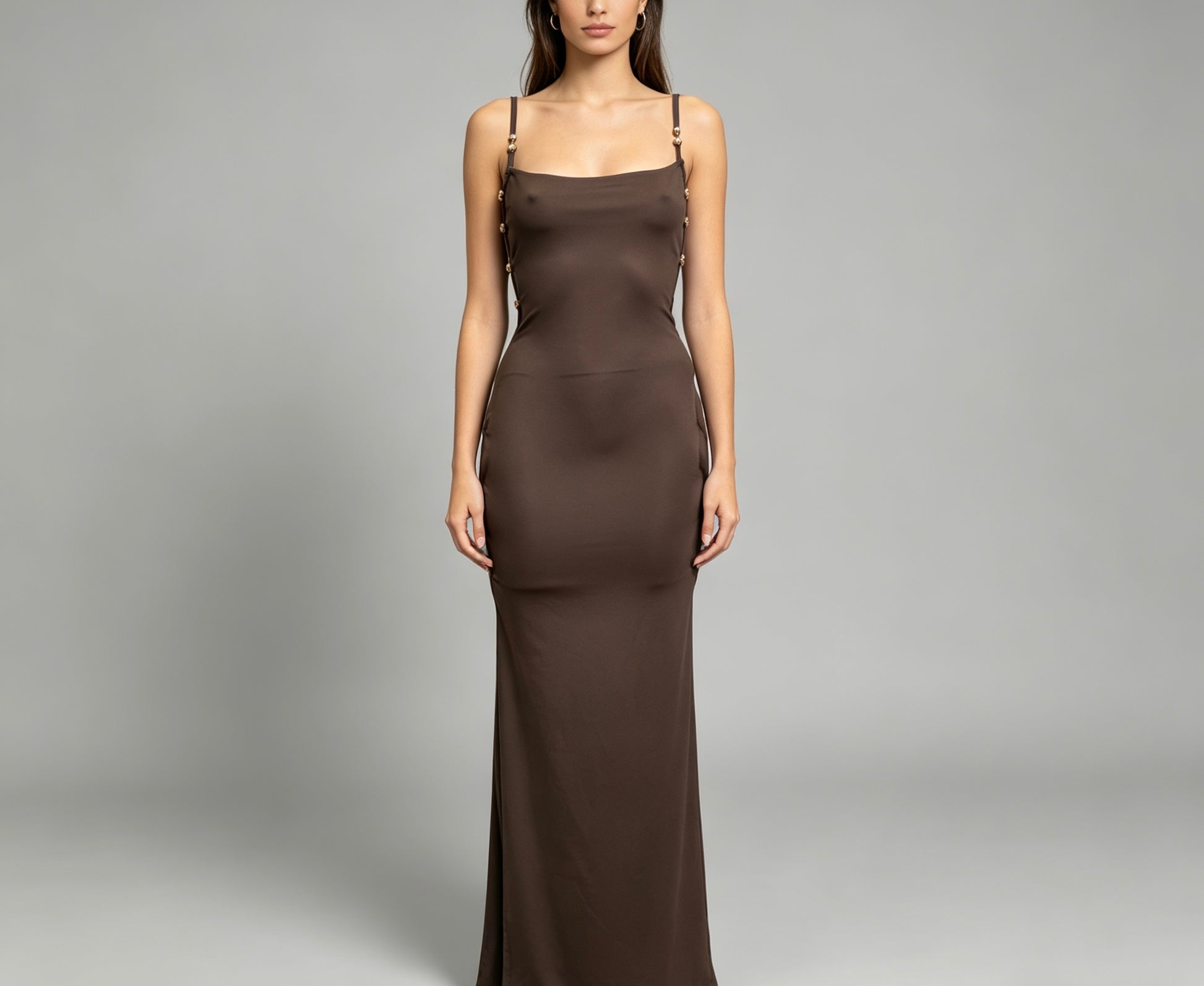 vestito lungo aperto ai fianchi - BERLY MODA 