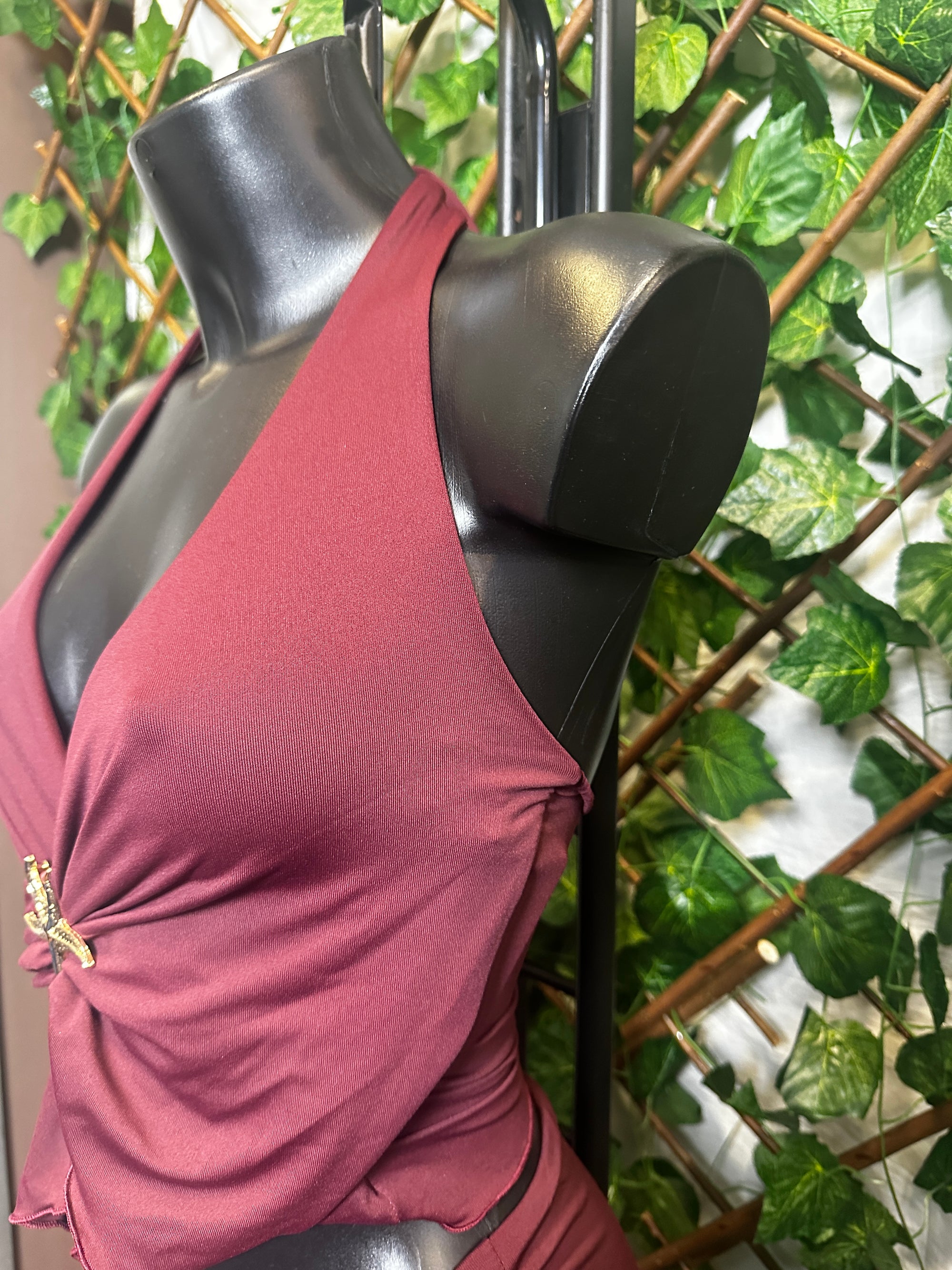 Top scollato e gonna con arricciatura con dettaglio stella marina | taglia unica