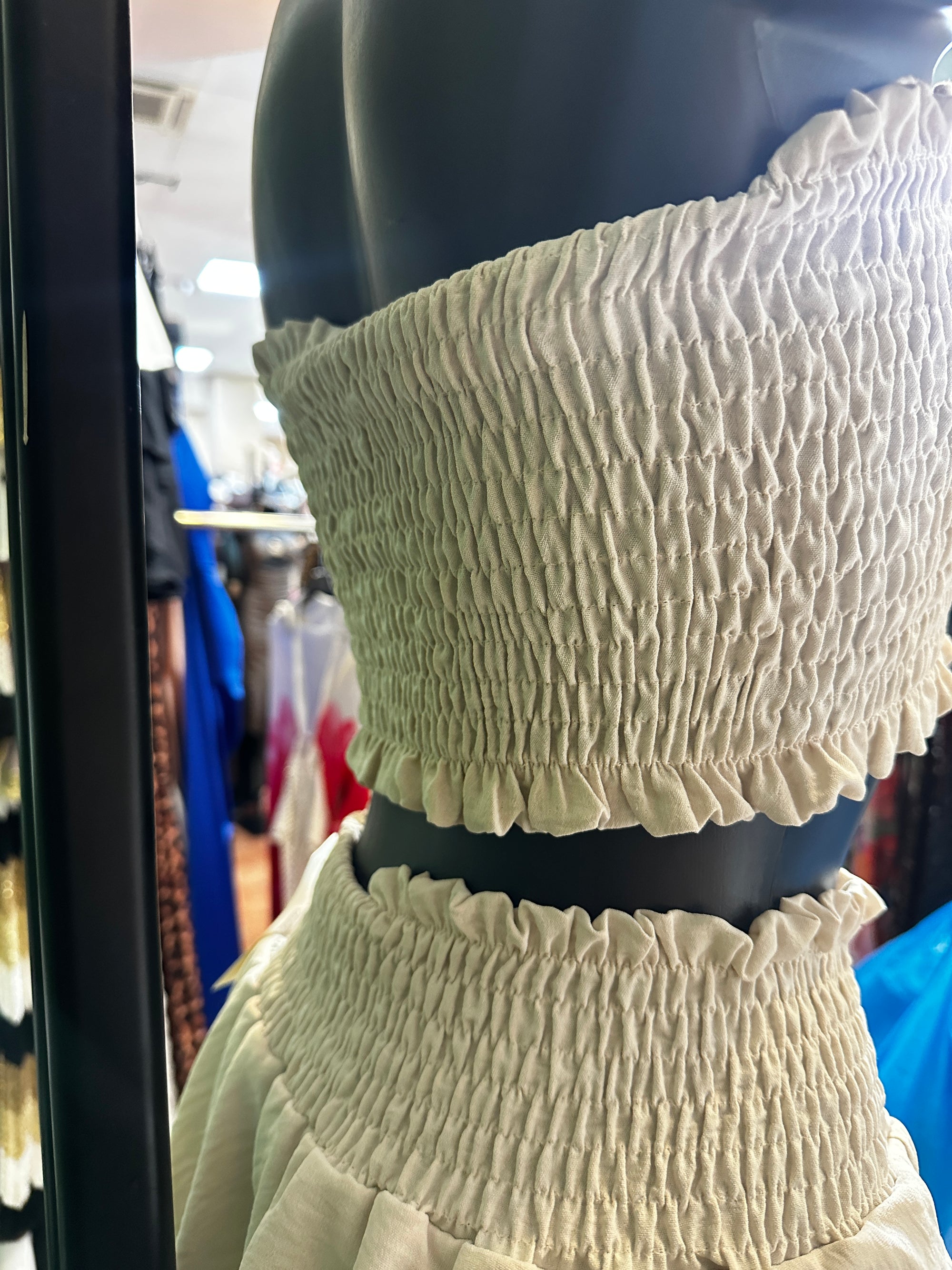 Completo top e gonna elasticizzato (senza pantaloncini) | taglia unica
