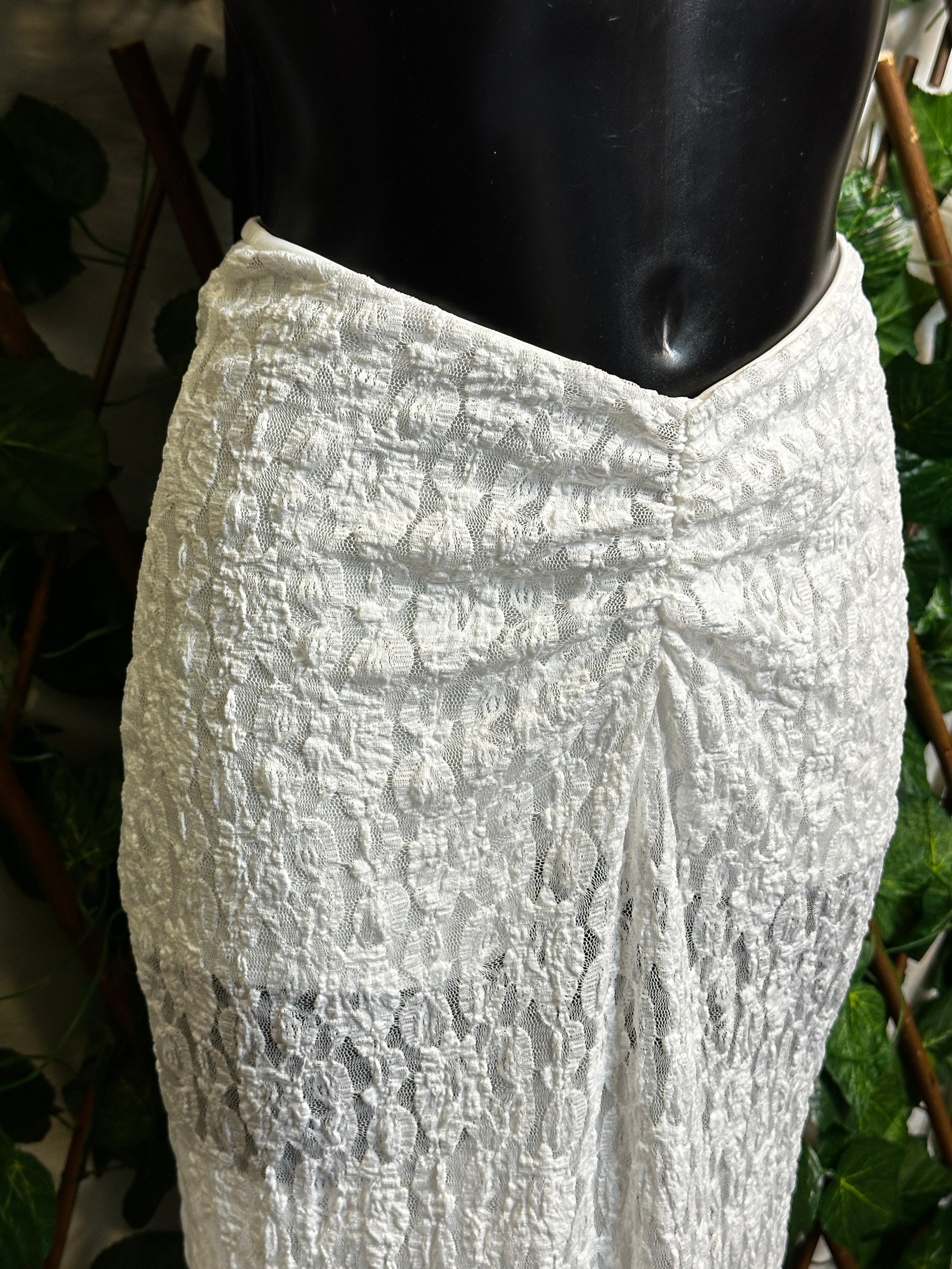 Modello crepe: completo top a fascia e gonna lunga | taglia unica