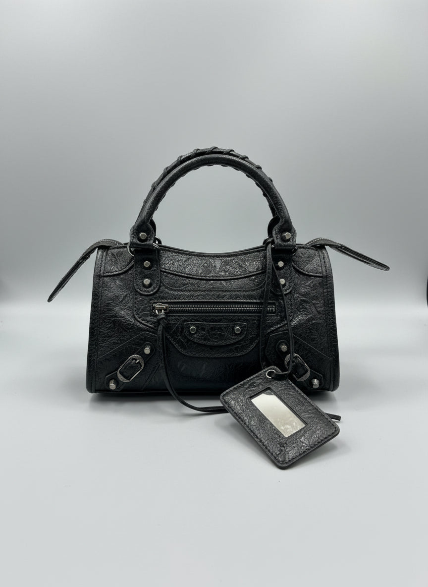 Borsa Rock Biker Ecopelle Nera – Tentazione Ribelle