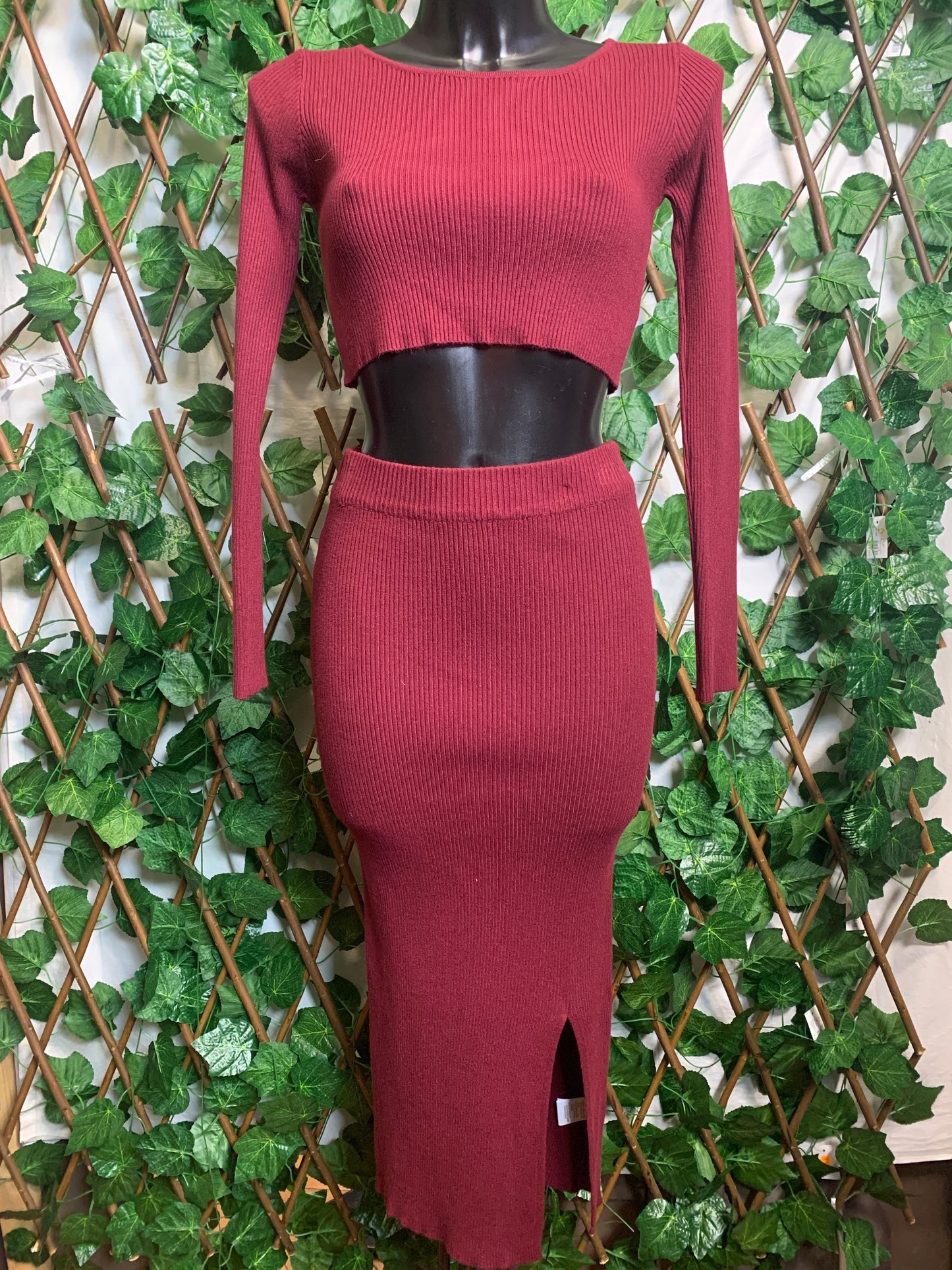 Completo in maglia a gonna lunga