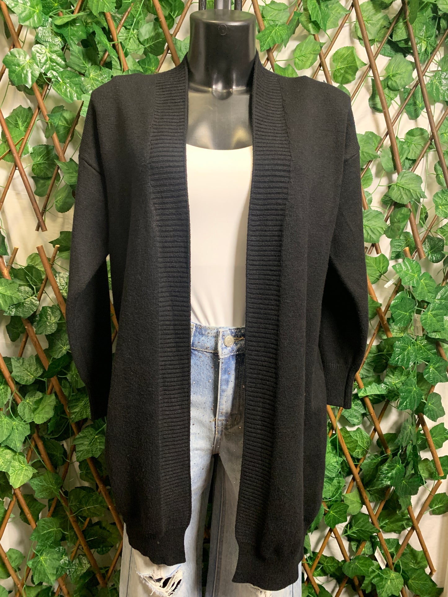 Cardigan lunga senza tasca